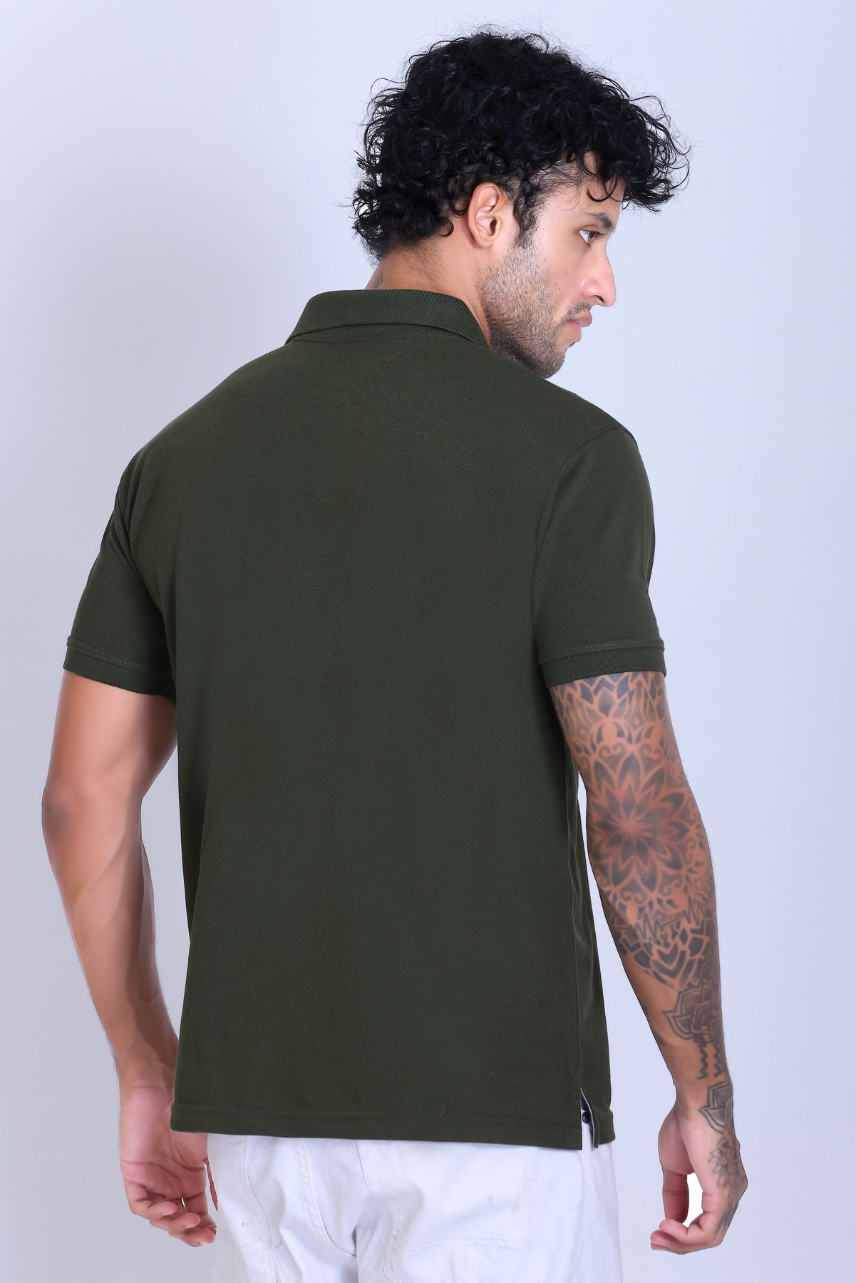 PIKMEE Quota Polo T-Shirt in Olive - image 5