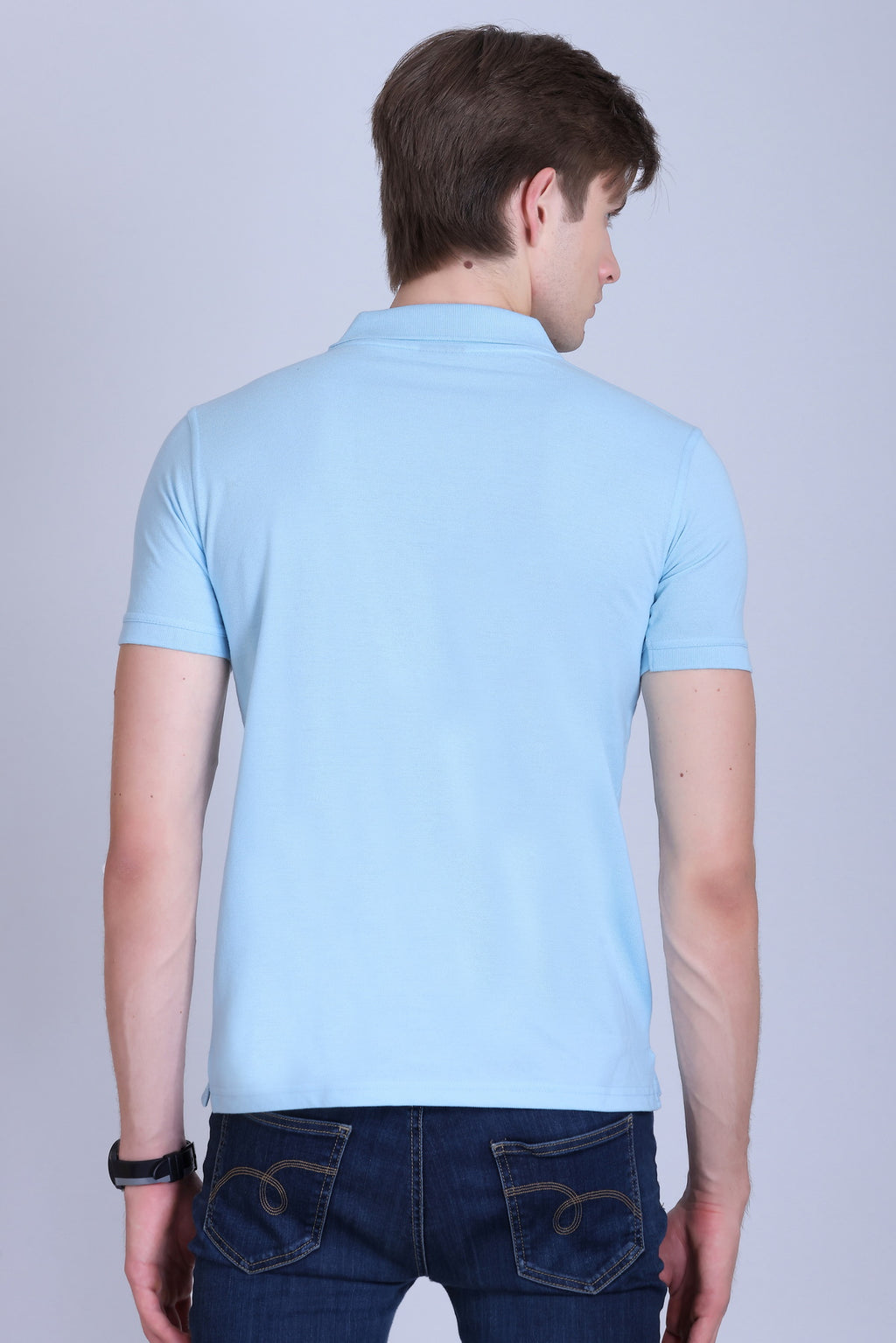 PIKMEE Fastees Polo T-Shirt in Ice Blue - image 5