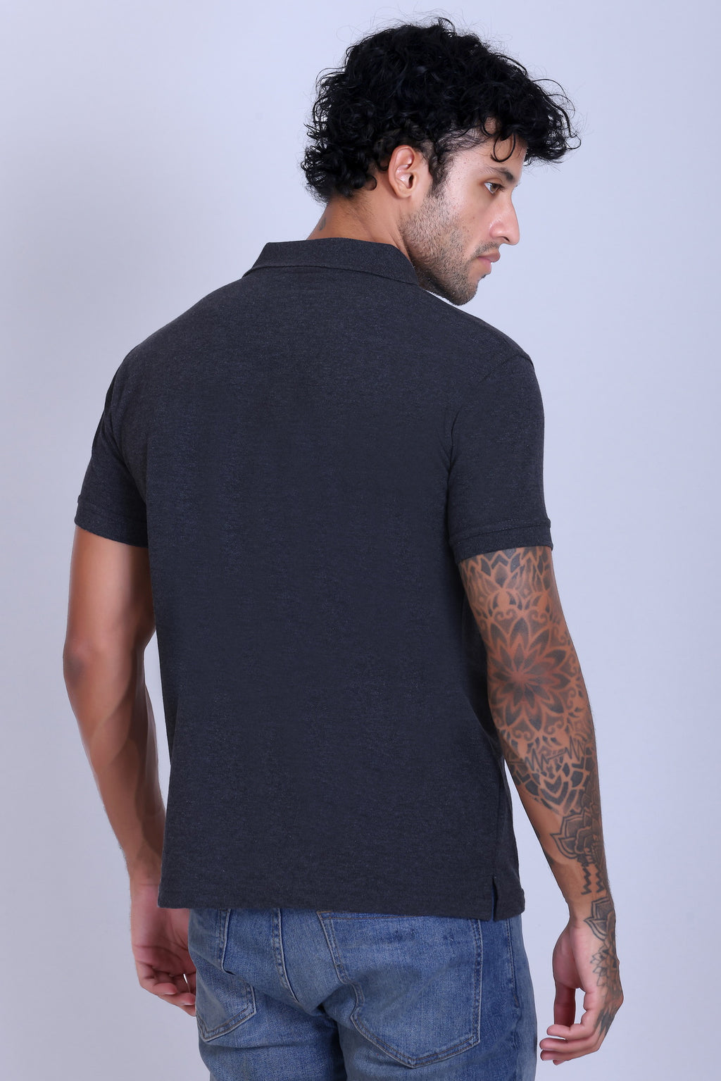 PIKMEE Fastees Polo T-Shirt in Charcoal Grey (Anthra) - image 5