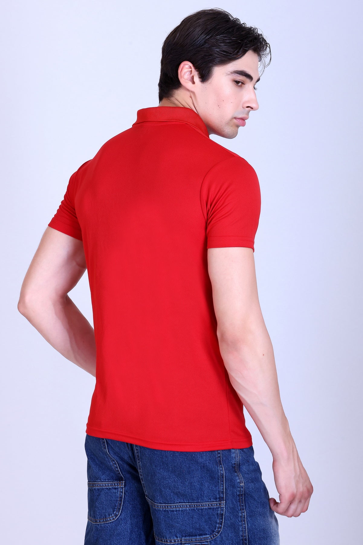 Sports Republic Acti-Play Dryfit Polo T-Shirt in Red - 4