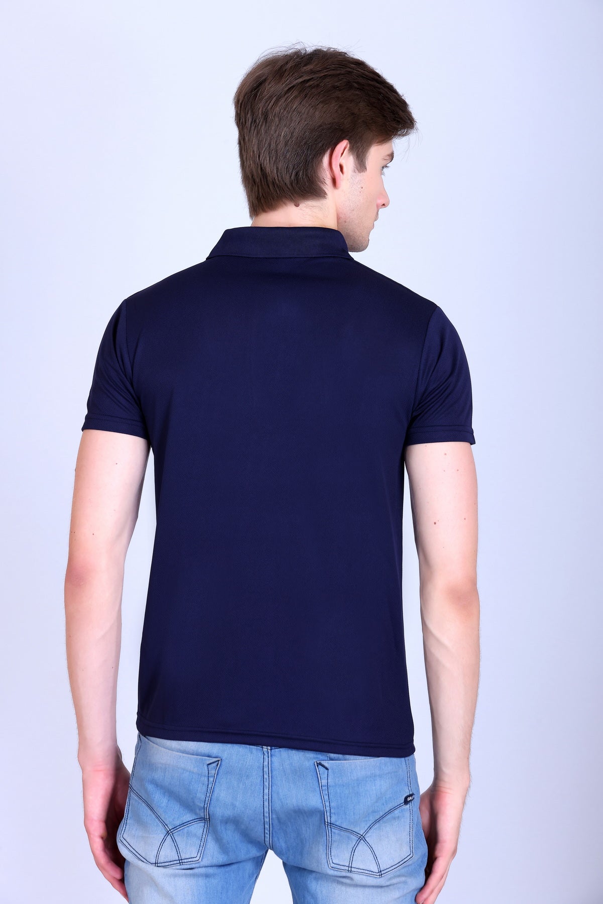 Sports Republic Acti-Play Dryfit Polo T-Shirt in Navy Blue - 4