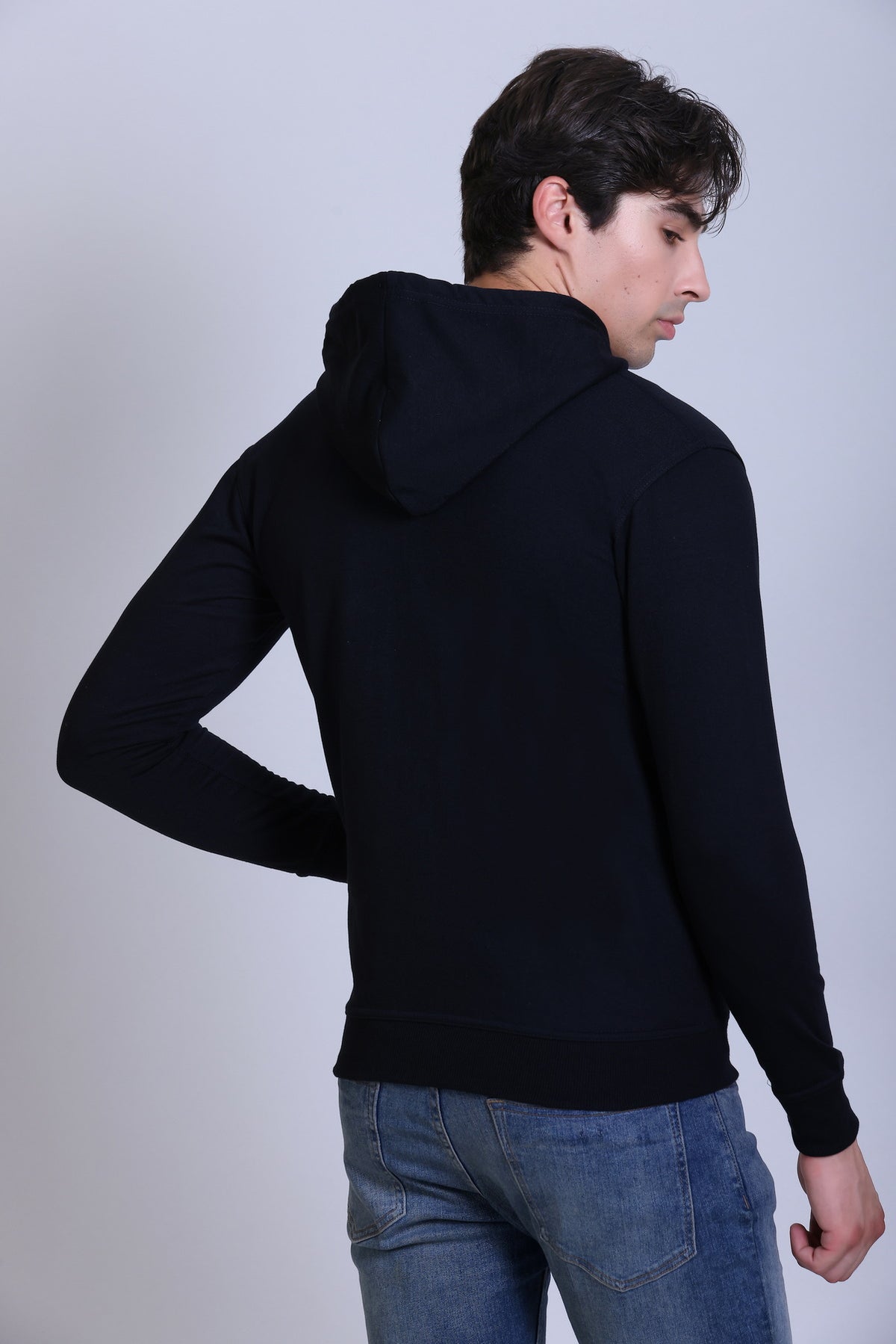 Pikmee Polaris Men's Zipper Hoodie Sweatshirt - Black