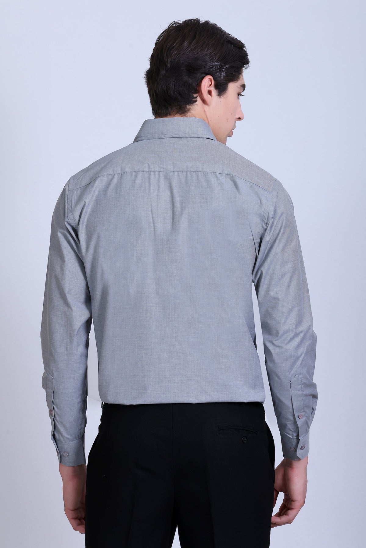 Pikmee Monte Franco Men's Regular Fit Formal Shirt - Grey