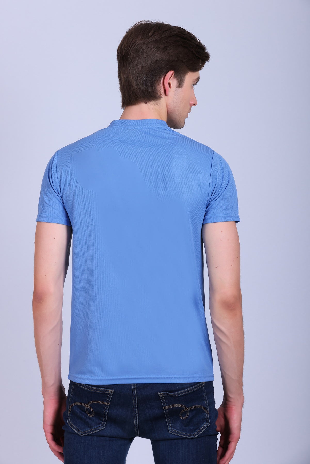 Sports Republic Acti-Runn Dryfit Crew Neck T-Shirt in Sky Blue - 4