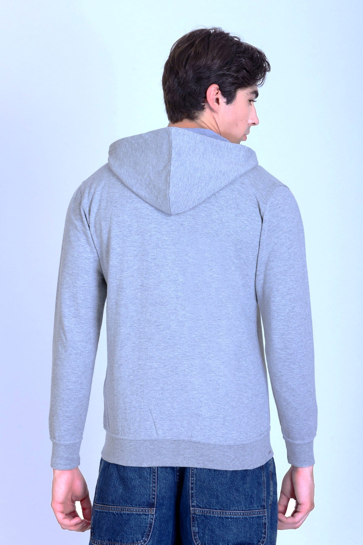 Pikmee Polaris Men's Zipper Hoodie Sweatshirt - Grey Melange