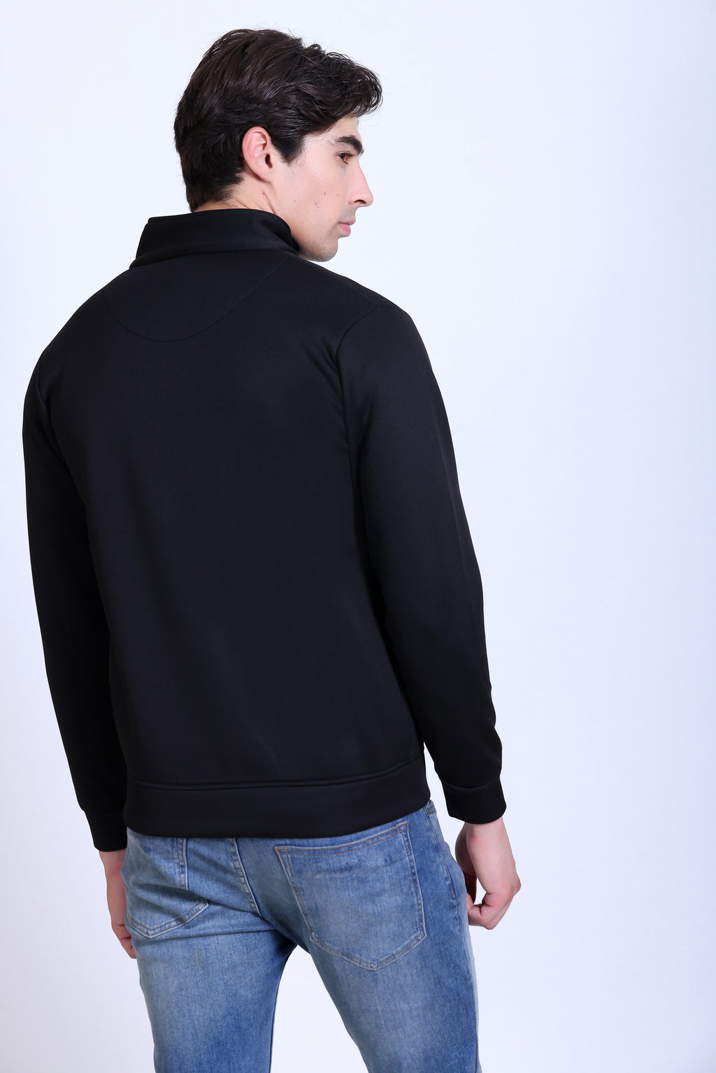 Winbarg Full Sleeve Bonded Fleece Men's Jacket - Black