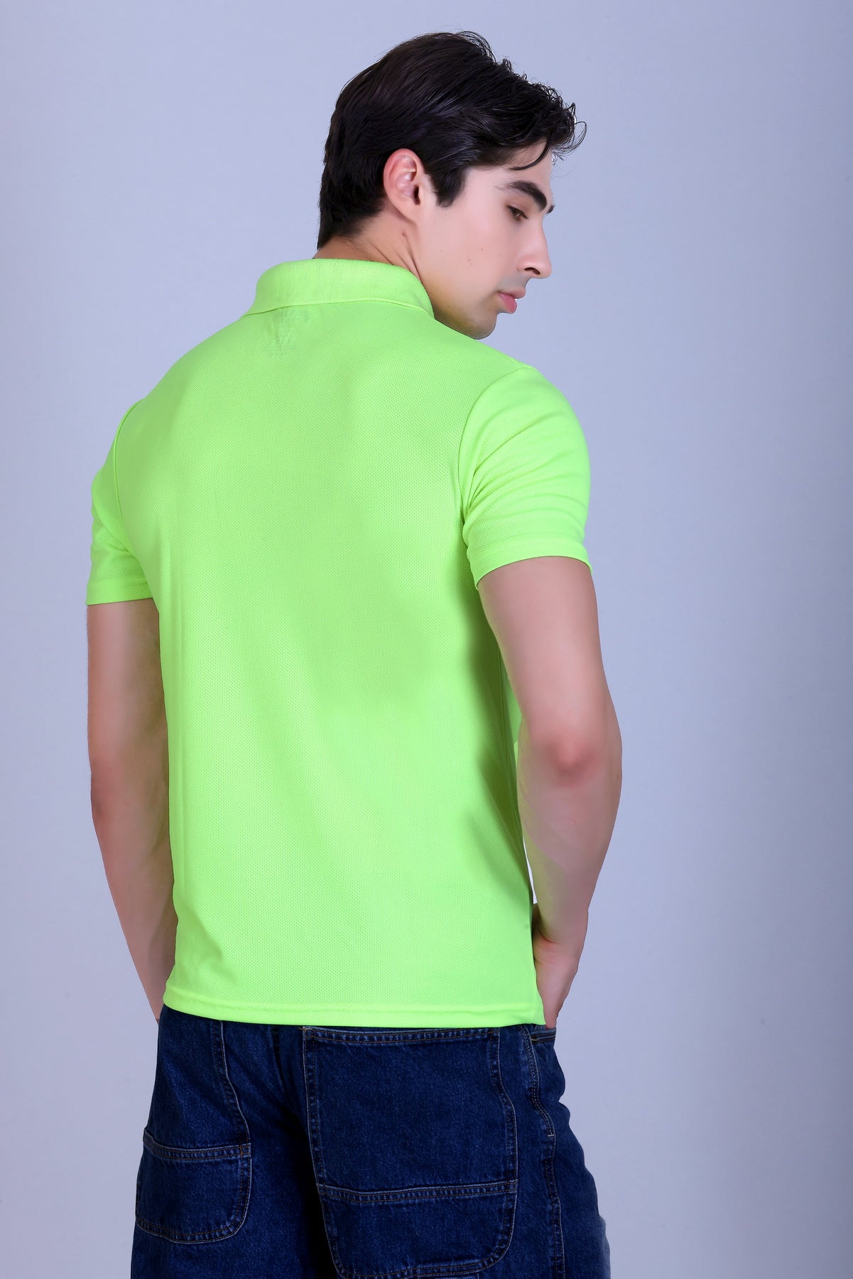 Sports Republic Acti-Play Dryfit Polo T-Shirt in Fluorescent Green - 4