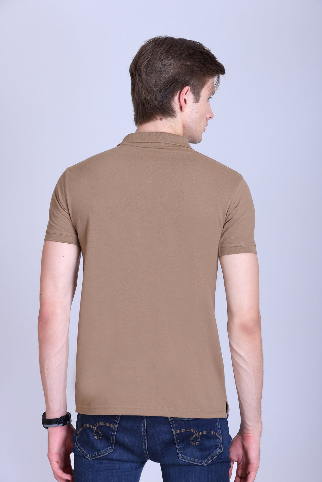 PIKMEE Fastees Polo T-Shirt in Dark Beige - image 5