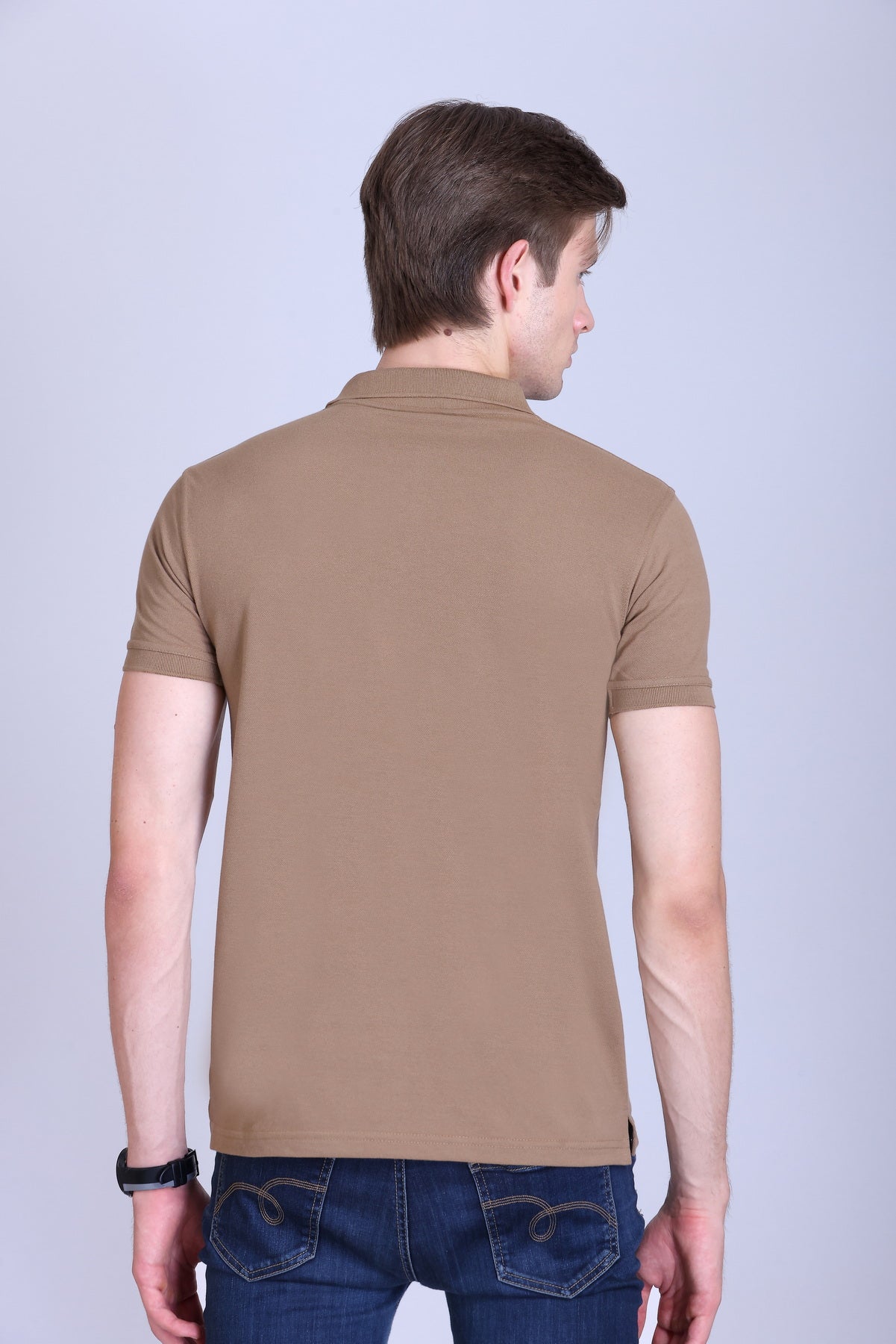PIKMEE Fastees Polo T-Shirt in Dark Beige - image 5