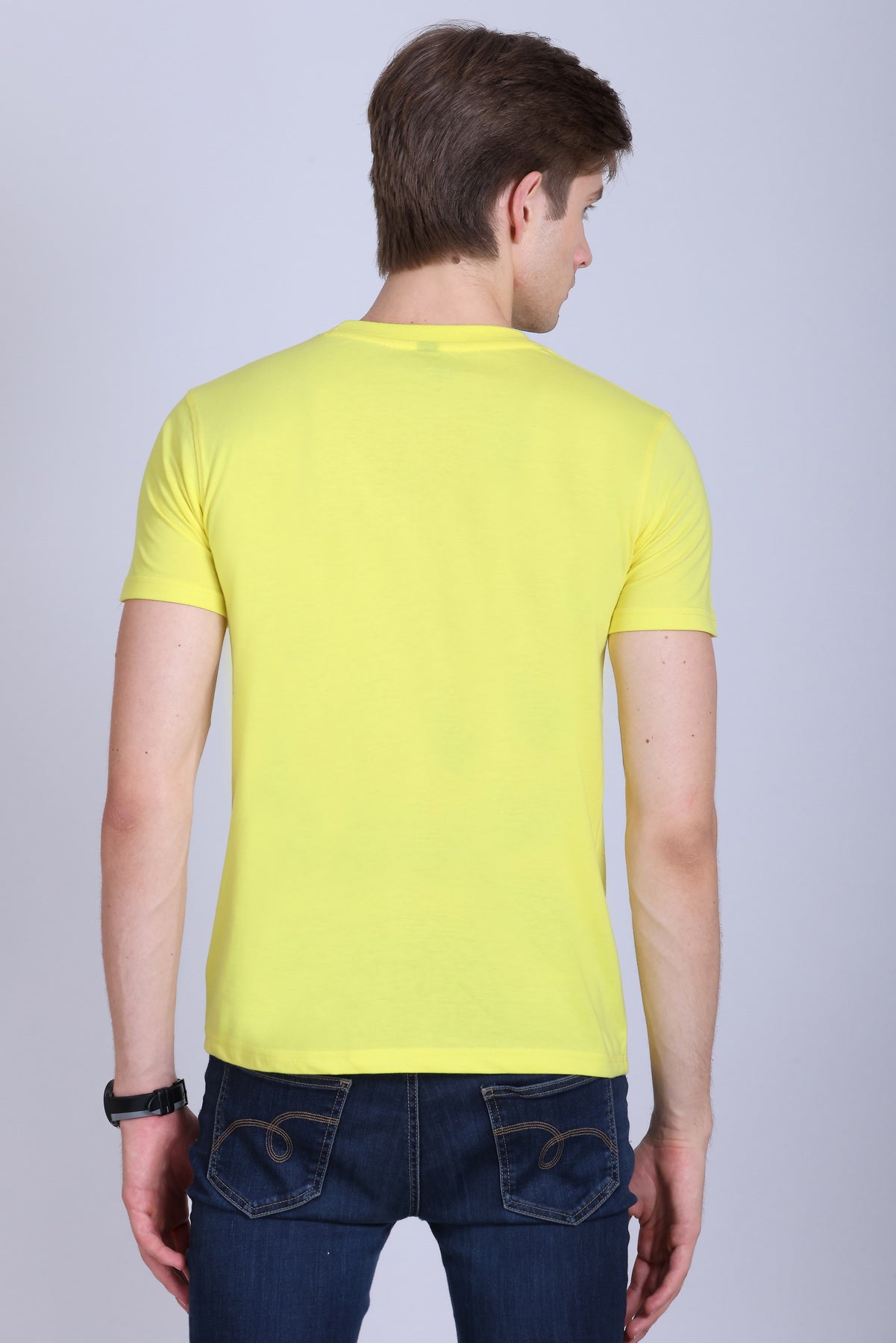 PIKMEE Skinta Bio Wash Crew Neck T-Shirt in Lemon Yellow - image 5