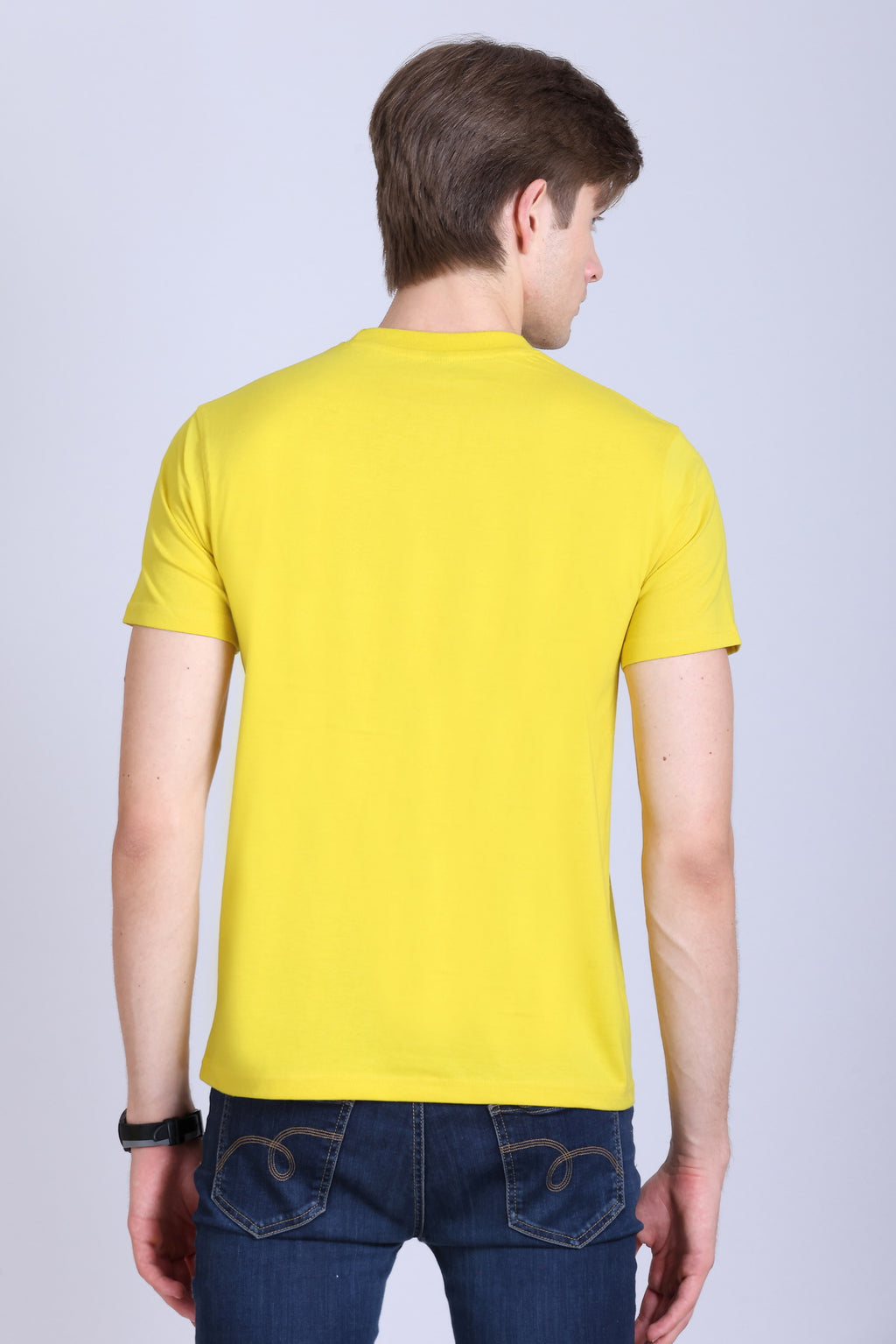 PIKMEE Skinta Bio Wash Crew Neck T-Shirt in Golden Yellow - image 5