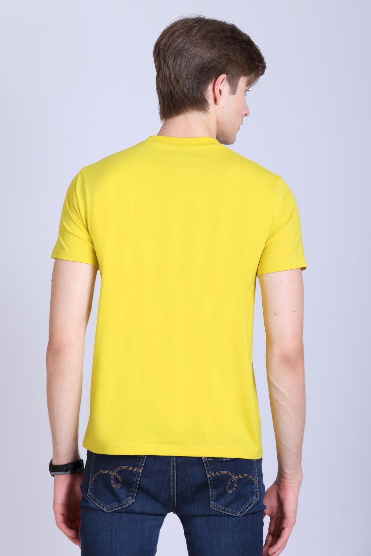 PIKMEE Skinta Bio Wash Crew Neck T-Shirt in Golden Yellow - image 5