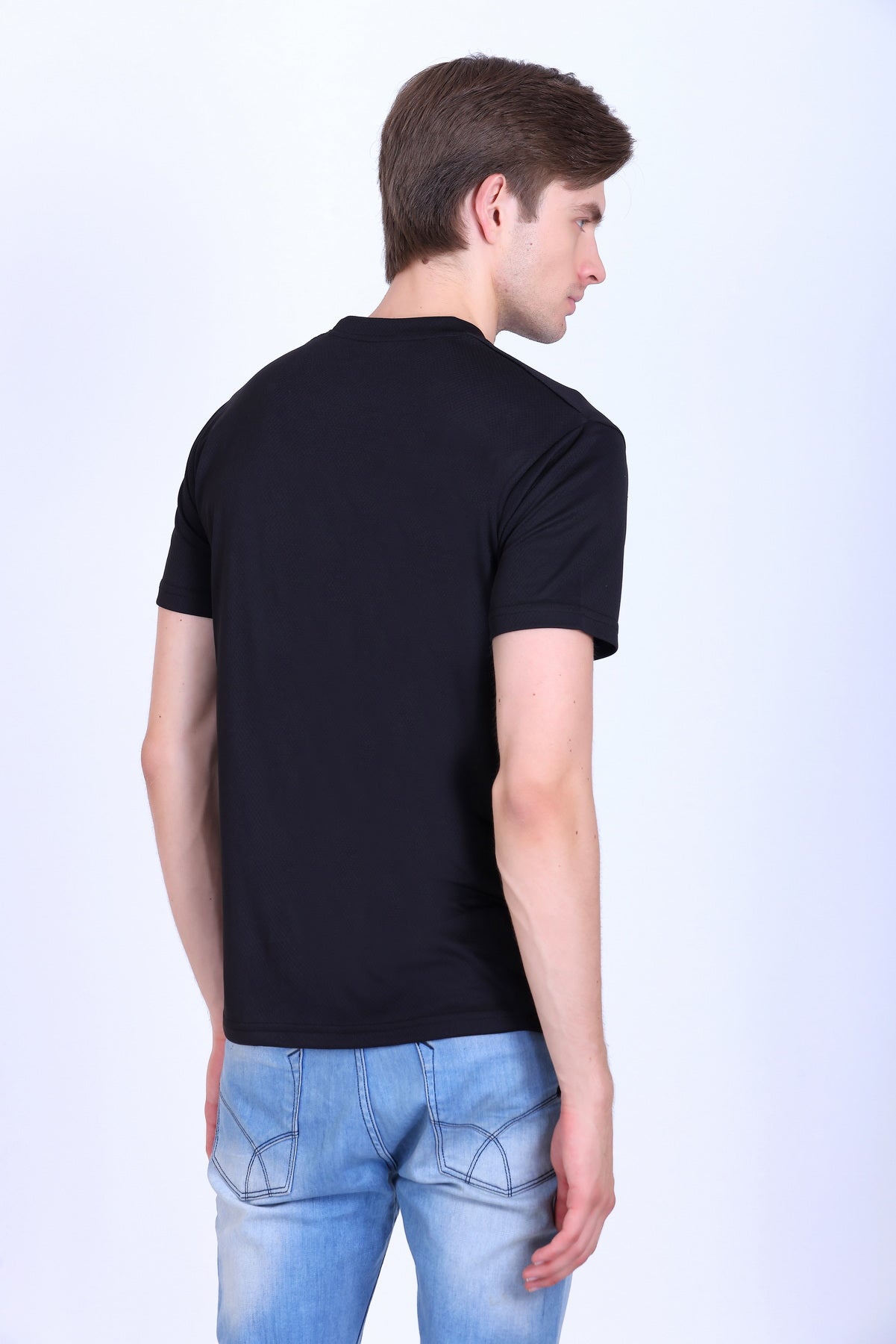 Sports Republic Acti-Runn Dryfit Crew Neck T-Shirt in Black - 4