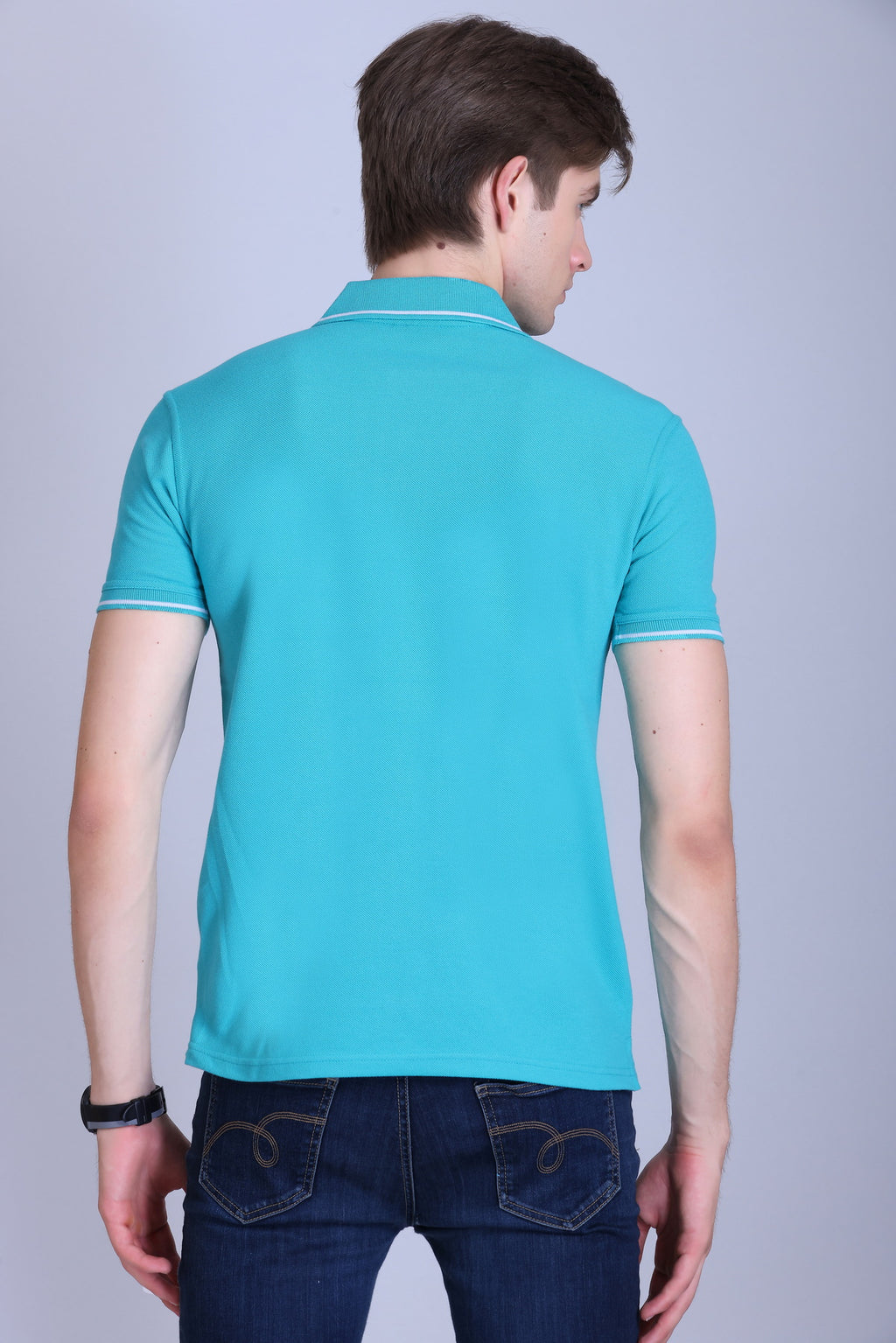 PIKMEE Highline Polo T-Shirt in Electric Green with White - image 5