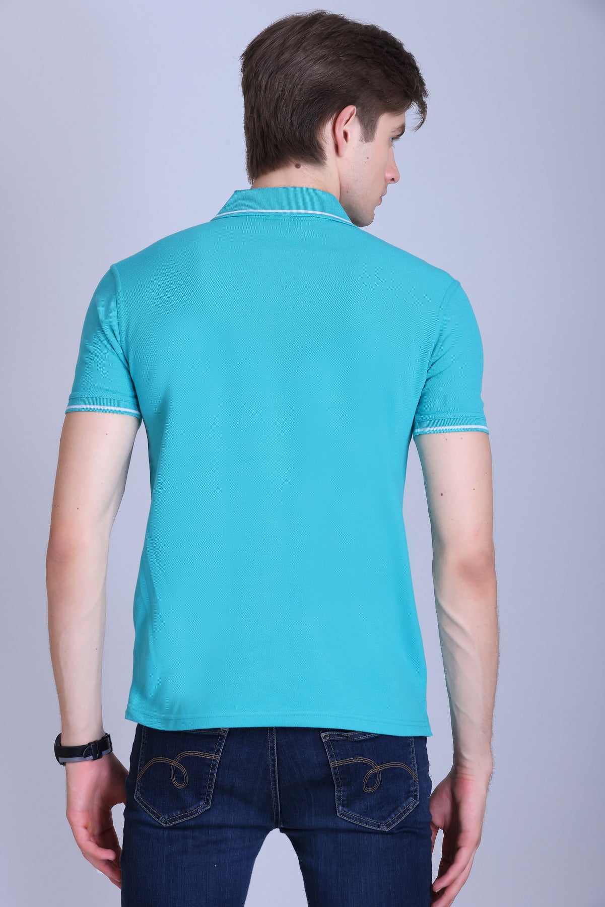 PIKMEE Highline Polo T-Shirt in Electric Green with White - image 5