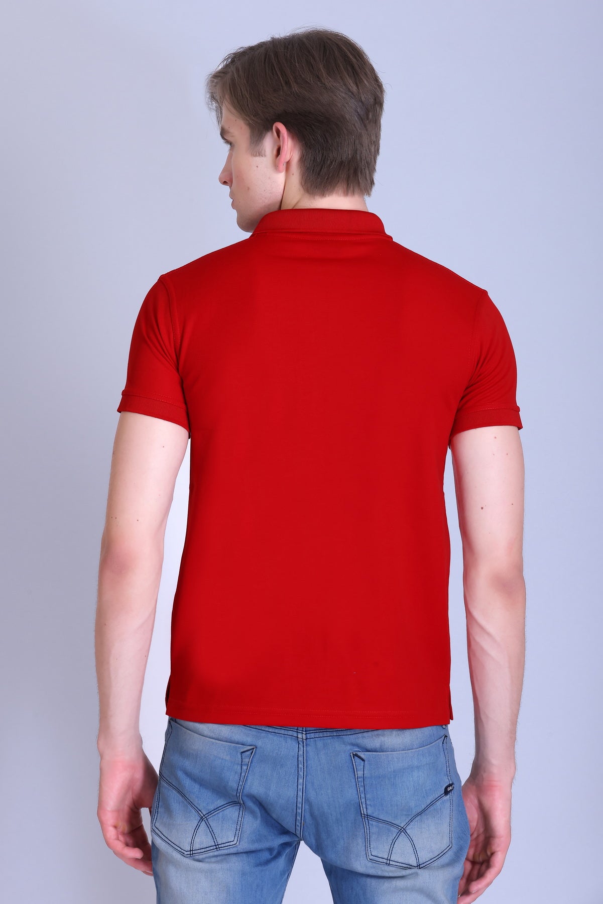 PIKMEE Titlis Polo T-Shirt in Red - image 5