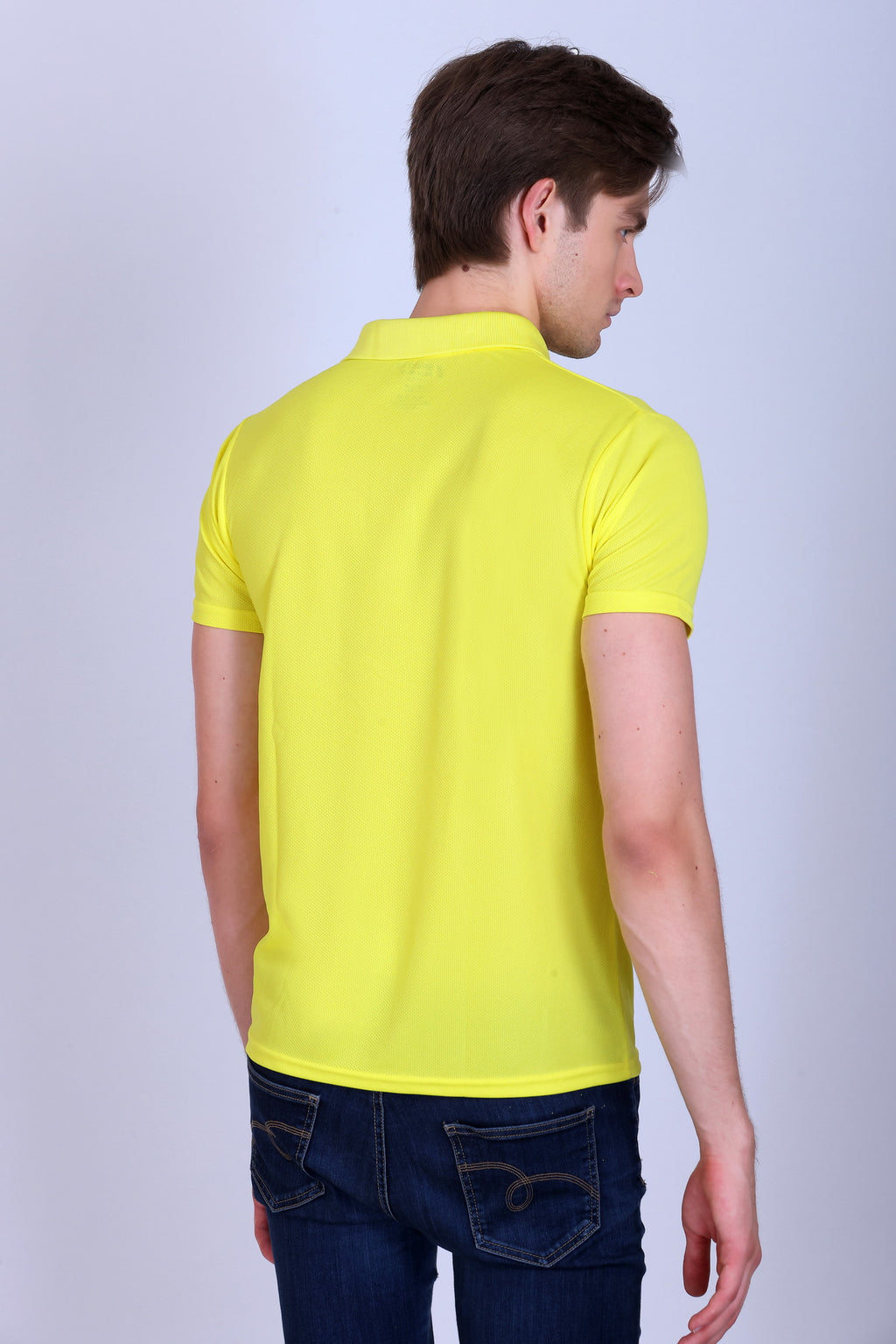 Sports Republic Acti-Play Dryfit Polo T-Shirt in Lemon Yellow - 4