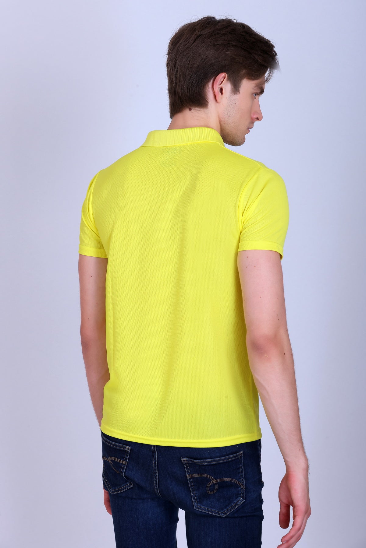 Sports Republic Acti-Play Dryfit Polo T-Shirt in Lemon Yellow - 4