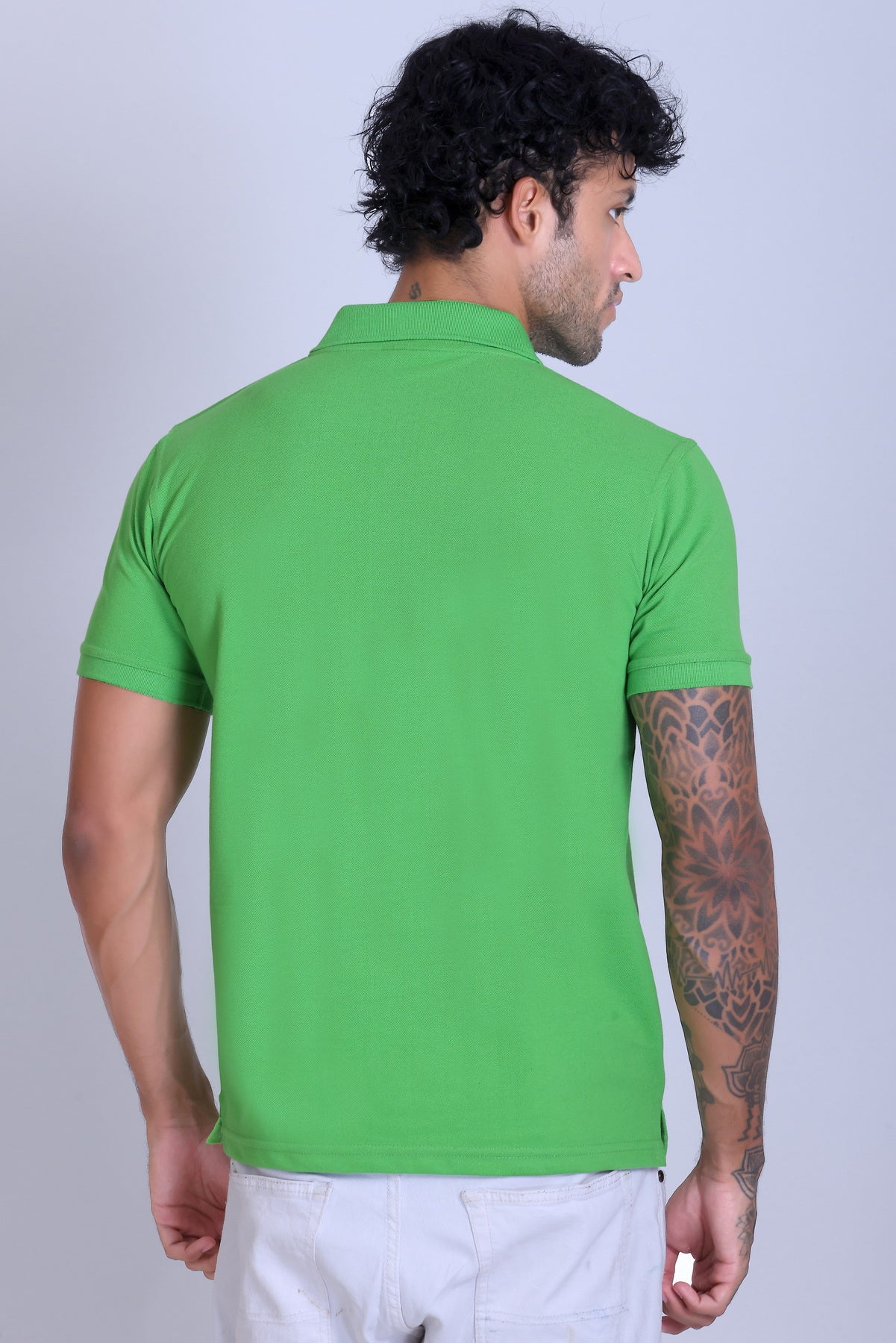 PIKMEE Fastees Polo T-Shirt in Paroot Green - image 5