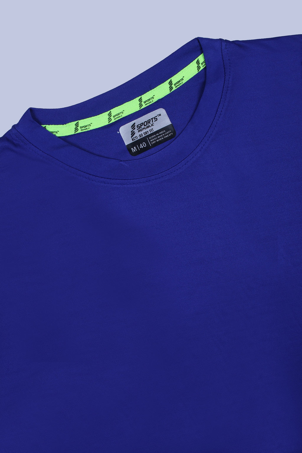 Sports Republic Acti-Go Dryfit Crew Neck T-Shirt in Royal Blue - 5