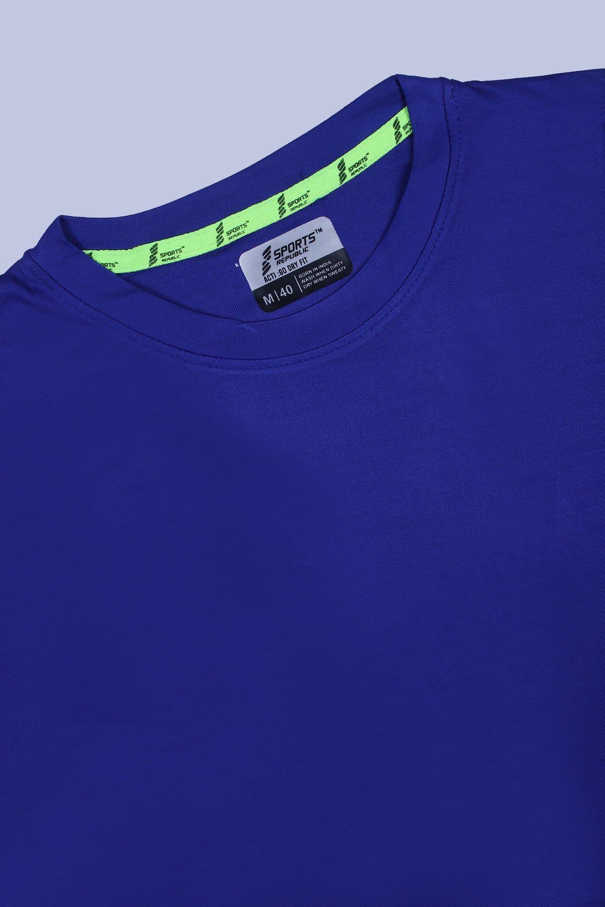 Sports Republic Acti-Go Dryfit Crew Neck T-Shirt in Royal Blue - 5