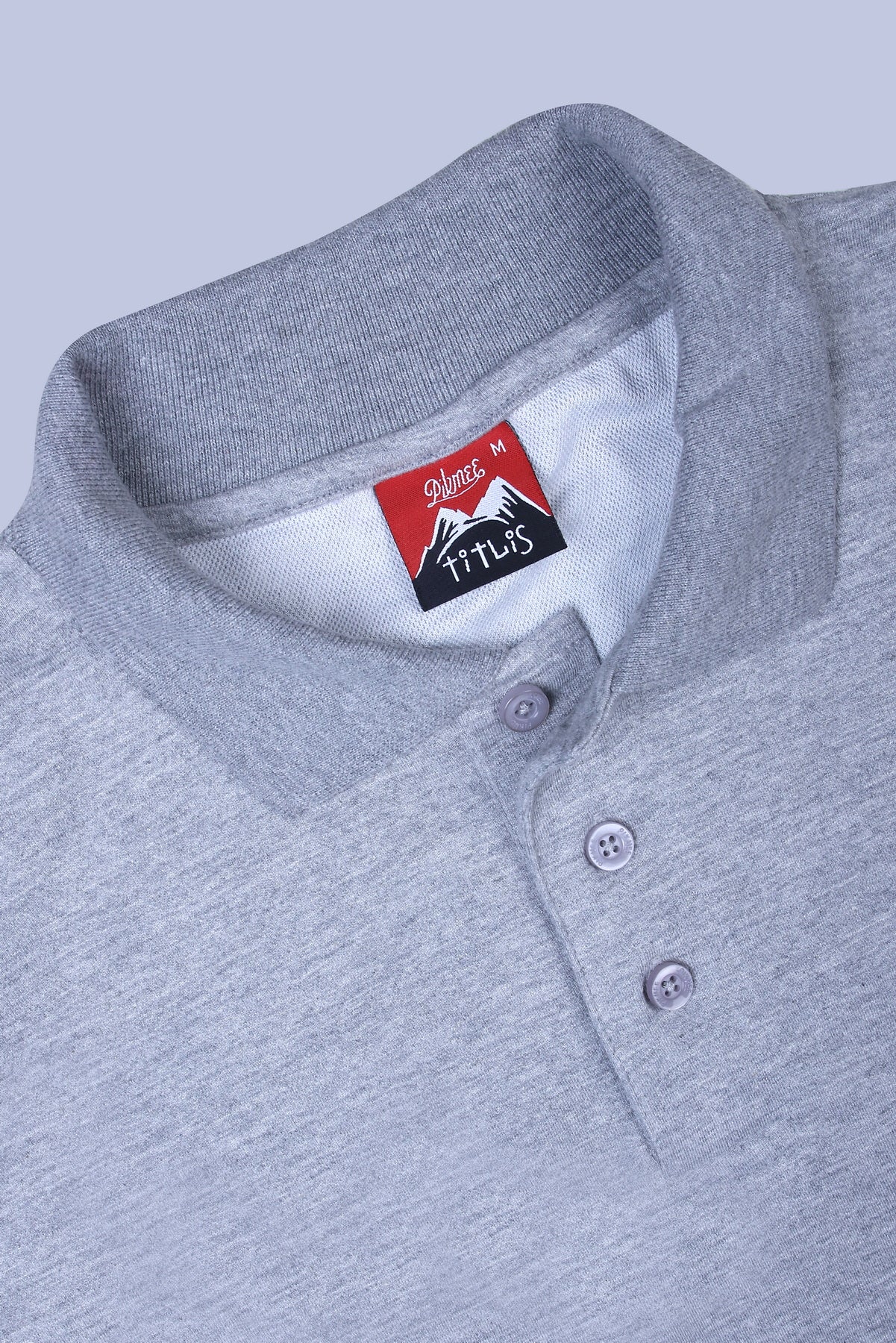 PIKMEE Titlis Polo T-Shirt in Grey Melange - image 6