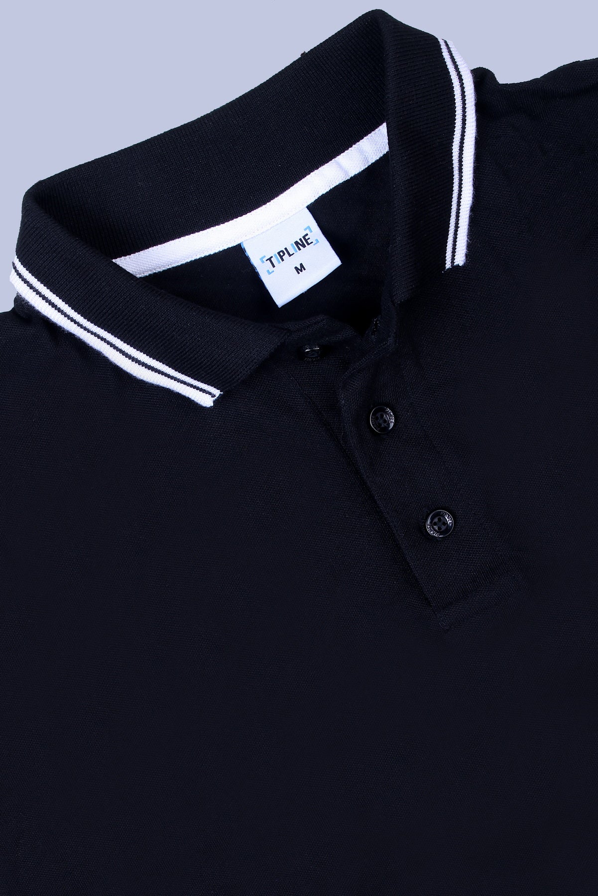 PIKMEE Tipline Polo T-Shirt in Black with White Tipping - image 6