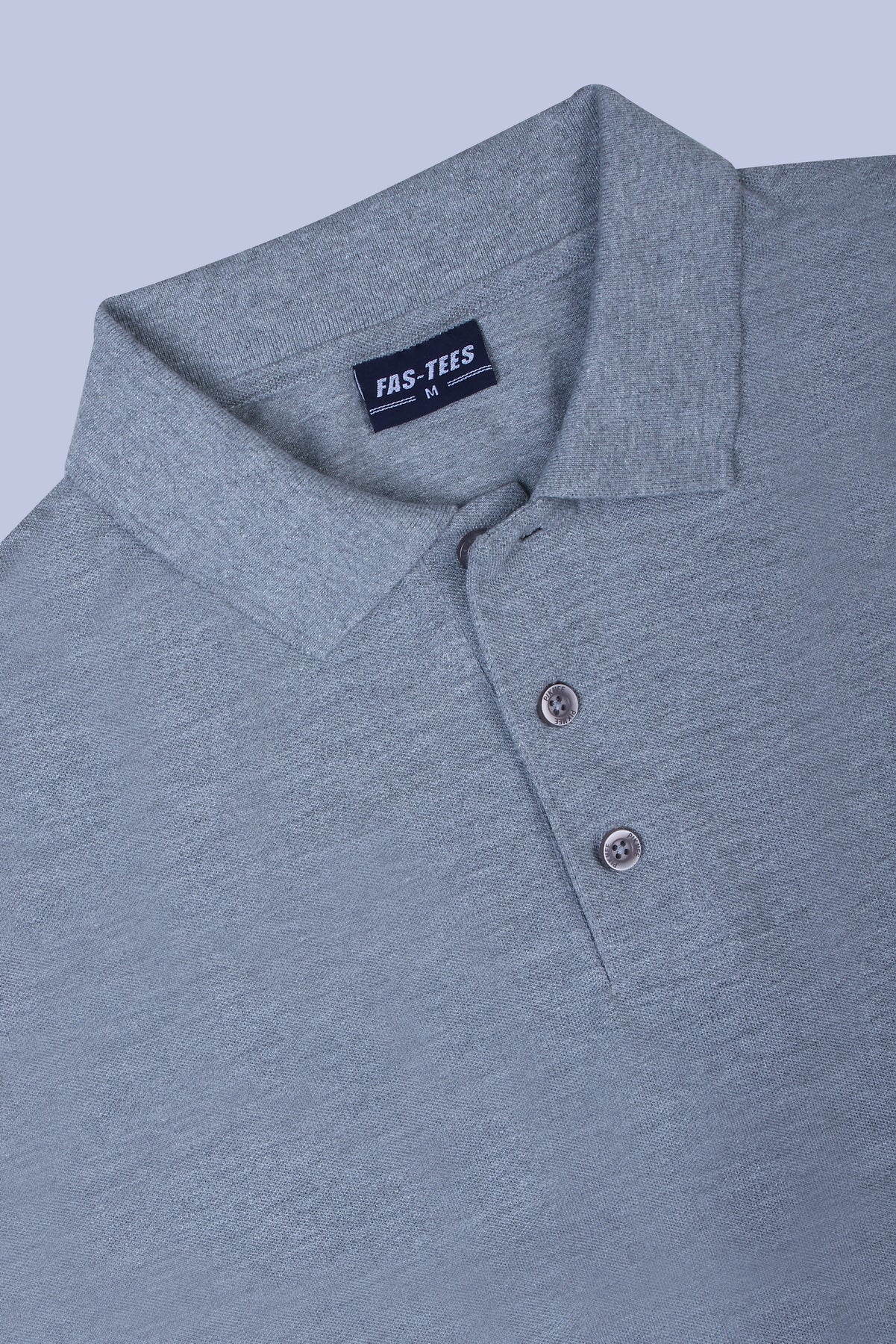 PIKMEE Fastees Polo T-Shirt in Grey Melange - image 6