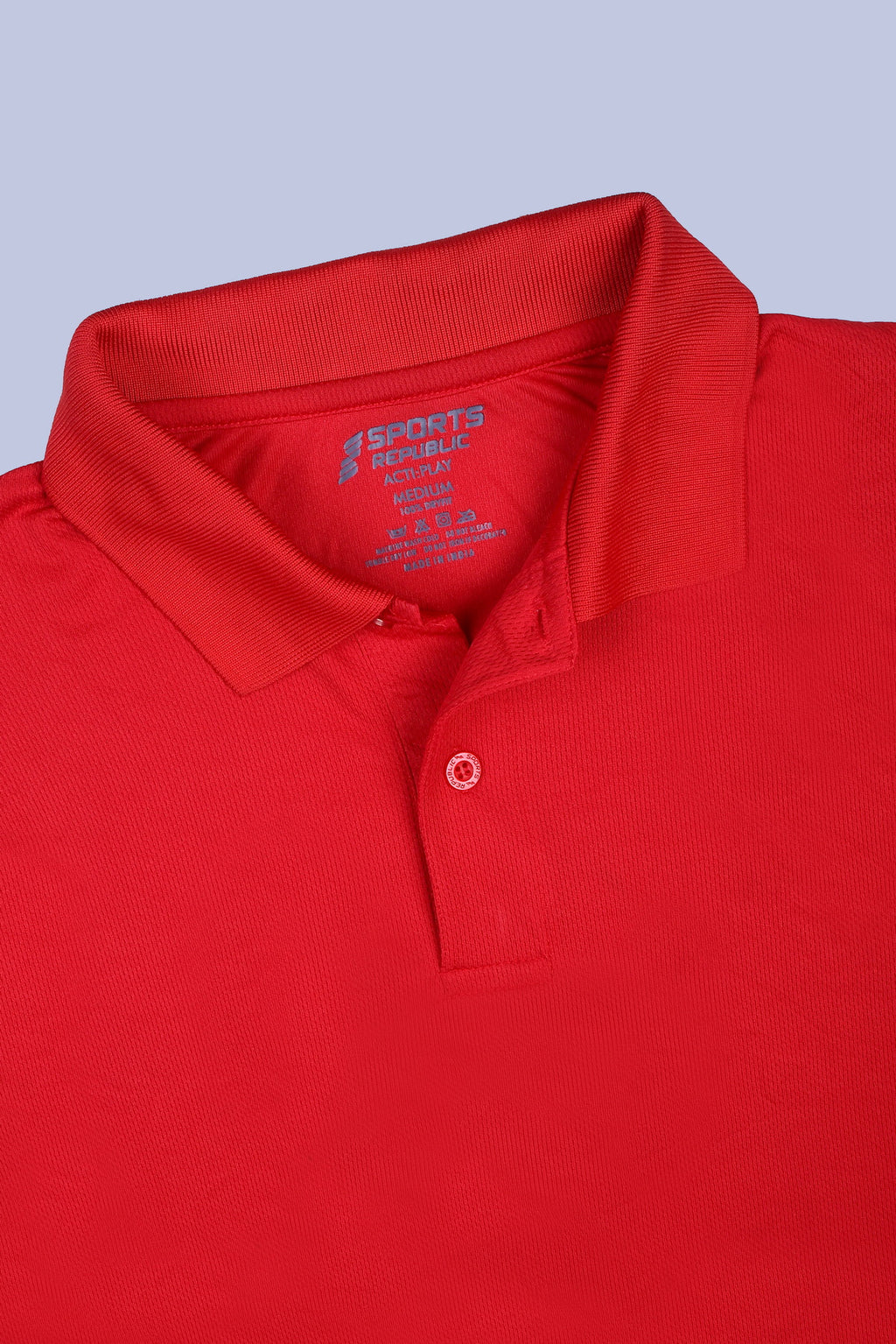 Sports Republic Acti-Play Dryfit Polo T-Shirt in Red - 5