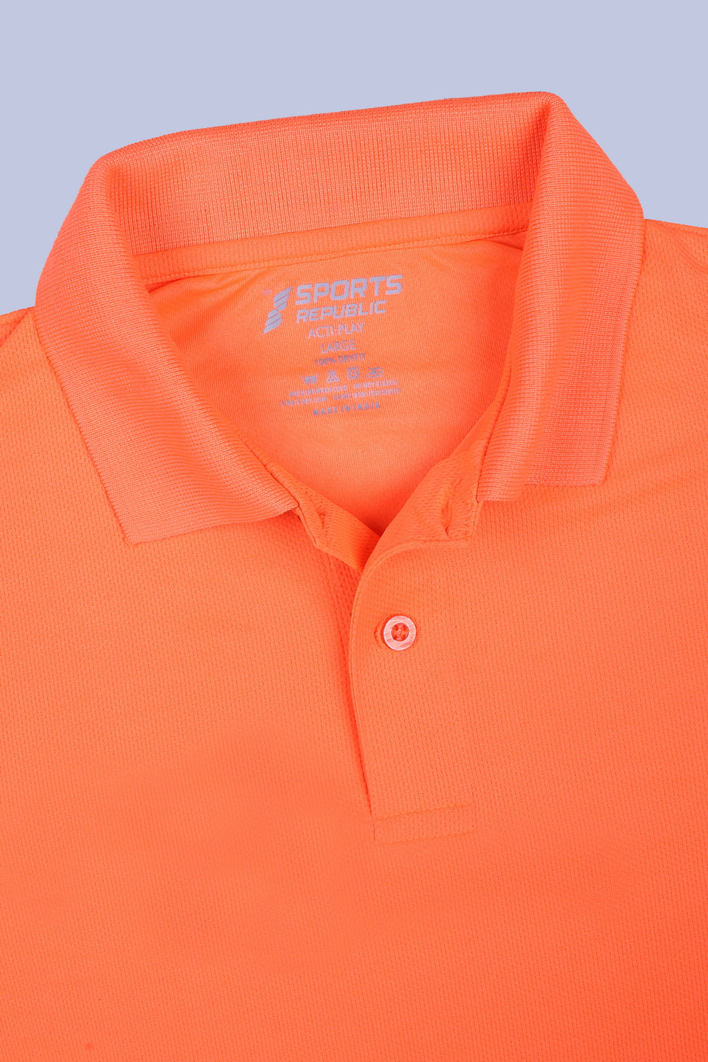 Sports Republic Acti-Play Dryfit Polo T-Shirt in Fluorescent Orange - 5