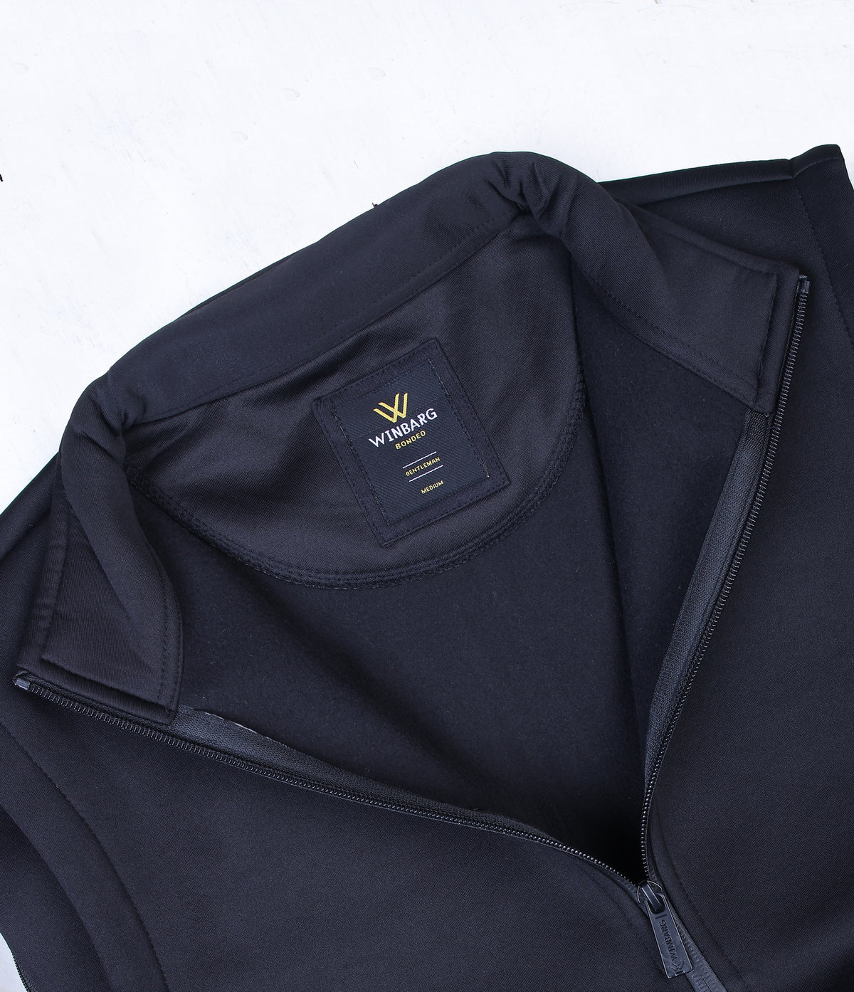 Winbarg Sleeveless Bonded Fleece Men's Jacket - Black