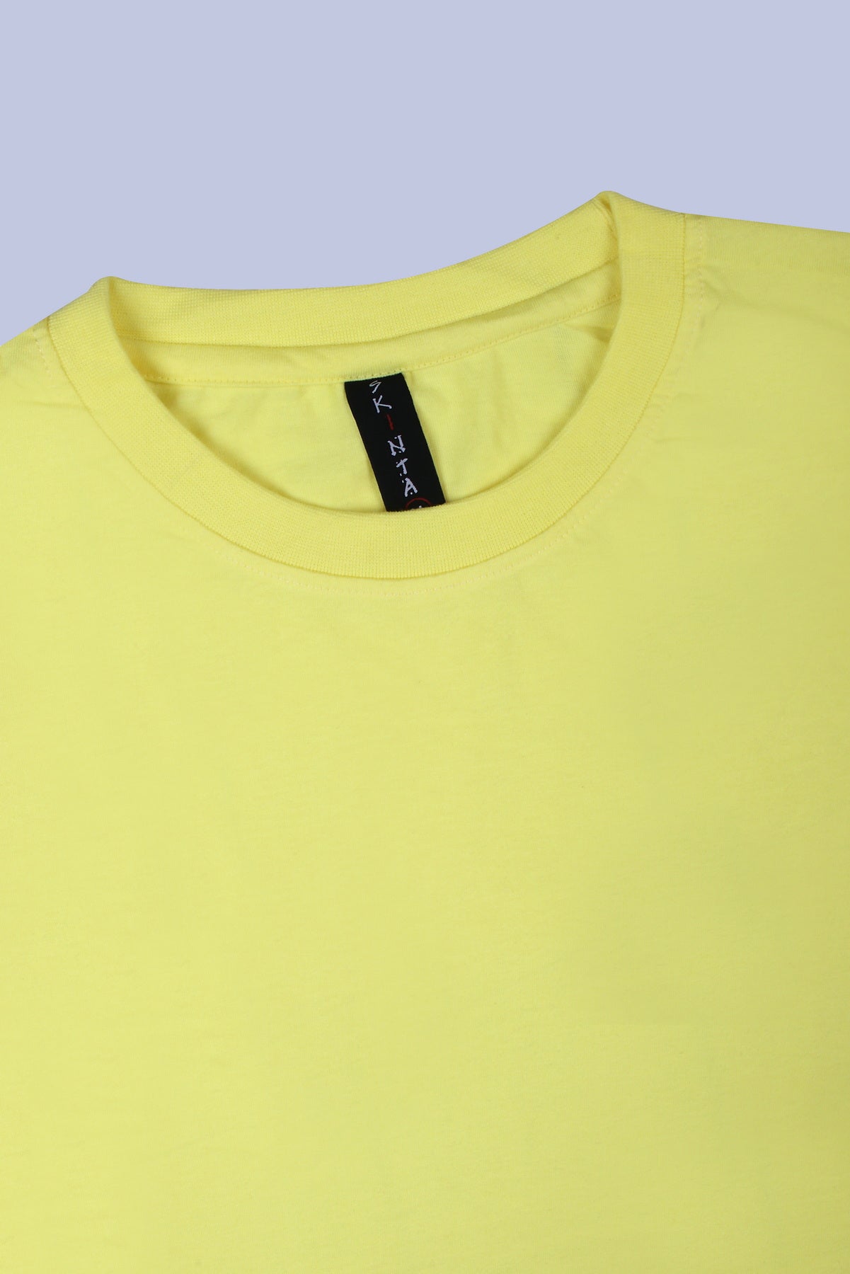 PIKMEE Skinta Bio Wash Crew Neck T-Shirt in Lemon Yellow - image 6