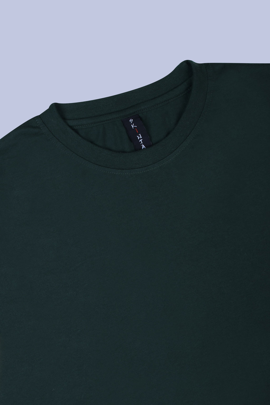 PIKMEE Skinta Bio Wash Crew Neck T-Shirt in Bottle Green - image 6