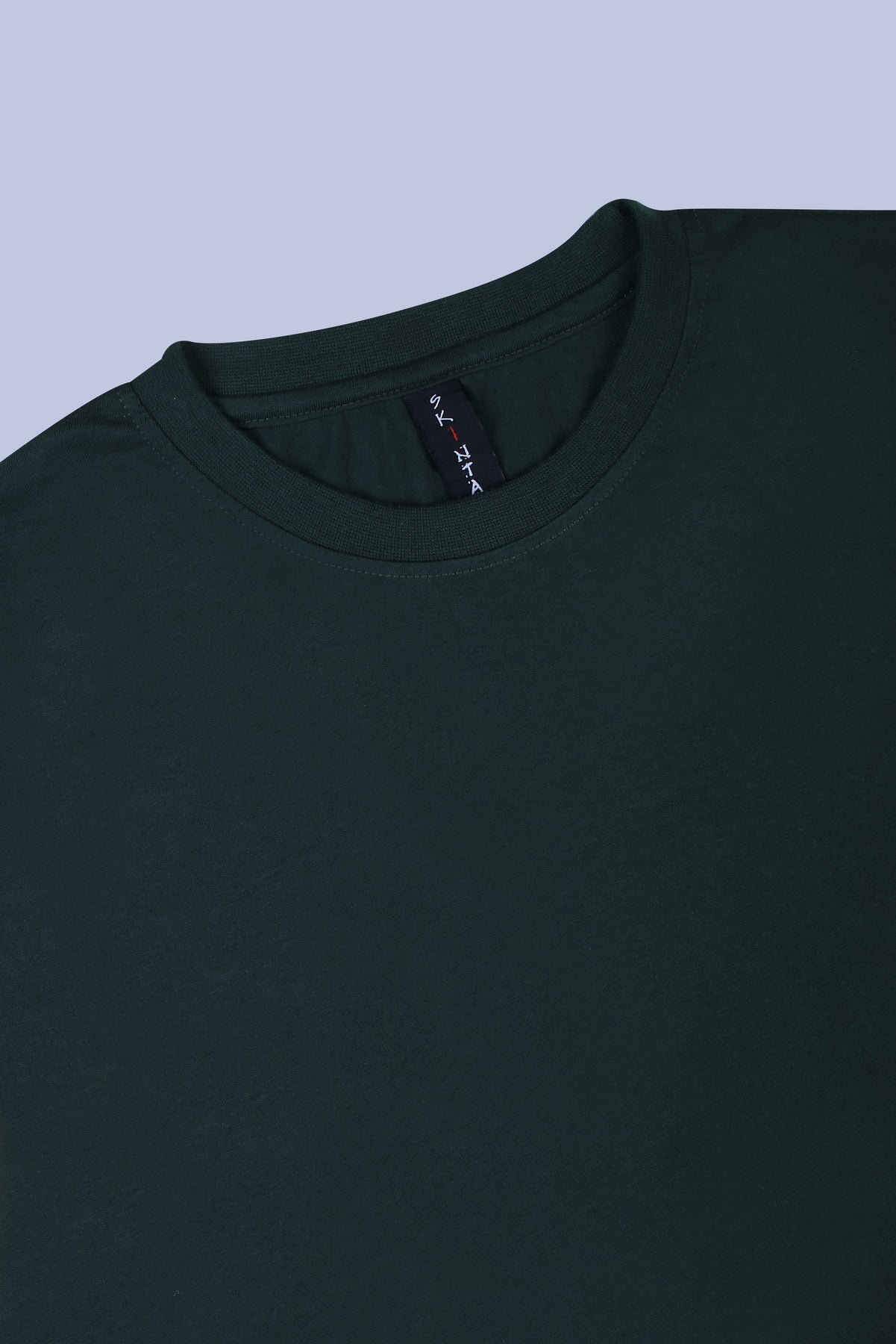 PIKMEE Skinta Bio Wash Crew Neck T-Shirt in Bottle Green - image 6