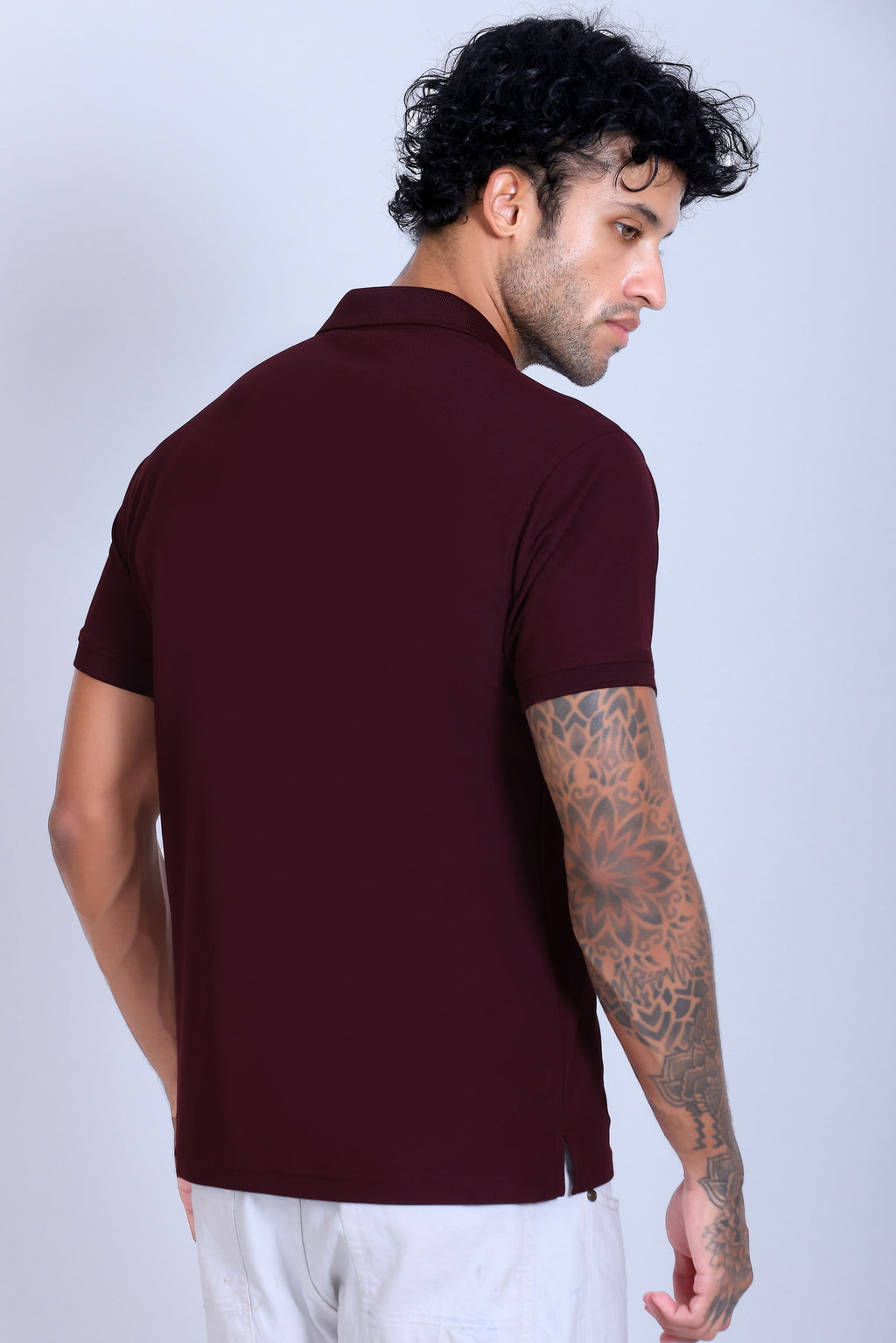 WINBARG Spanish Polo T-Shirt in Wine - image 5