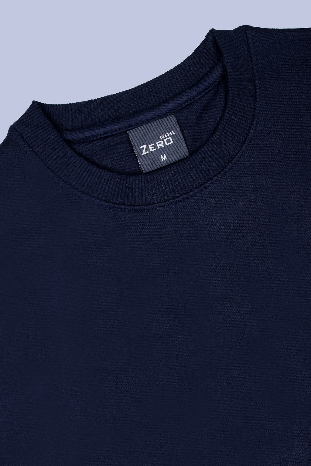 Pikmee Zero Degree Men's Crew Neck Cotton Fleece Sweatshirt - Navy