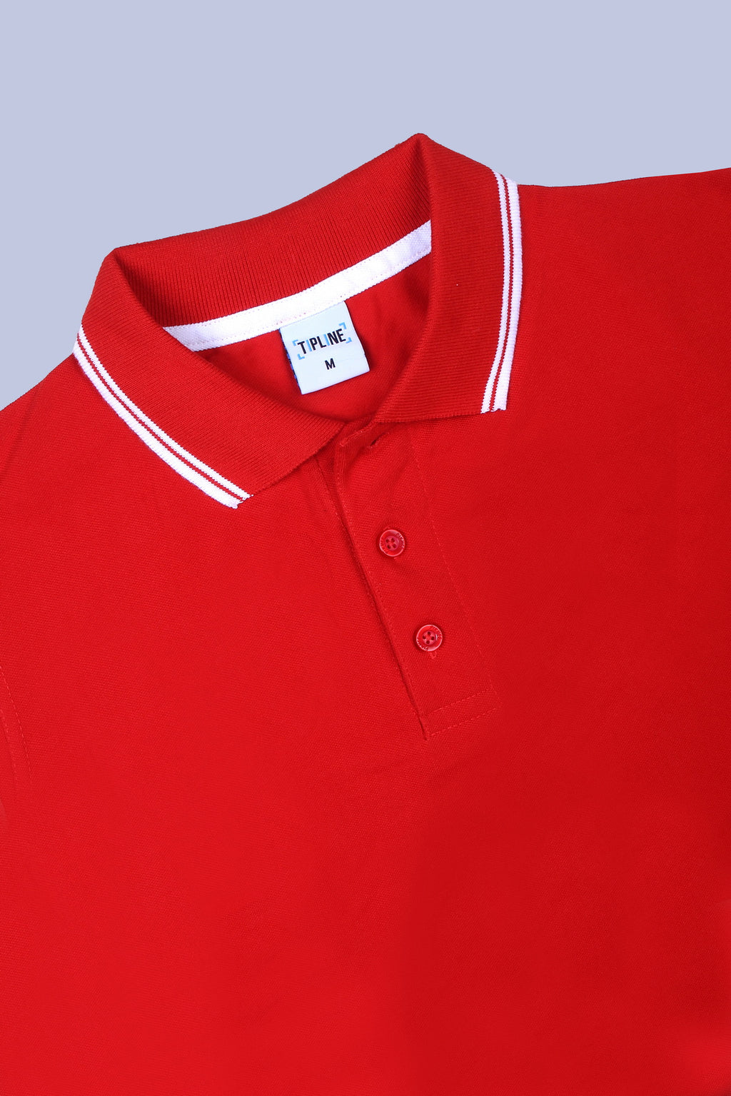 PIKMEE Tipline Polo T-Shirt in Red with White Tipping - image 6