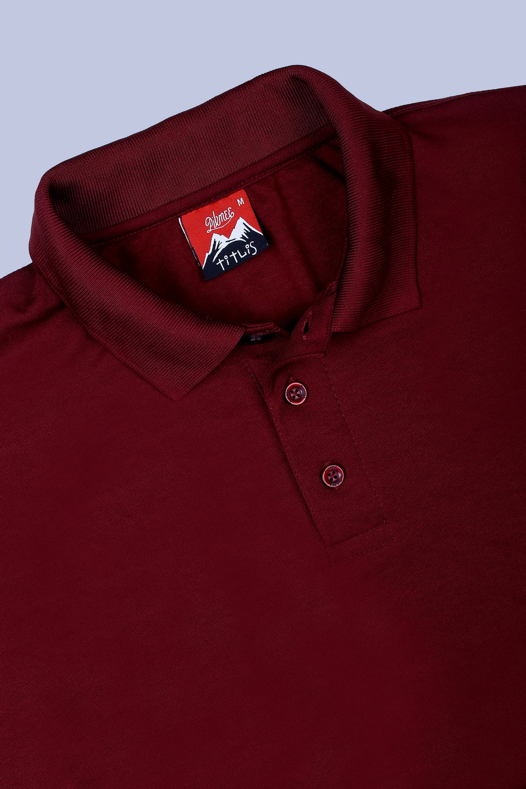 PIKMEE Titlis Polo T-Shirt in Maroon - image 6