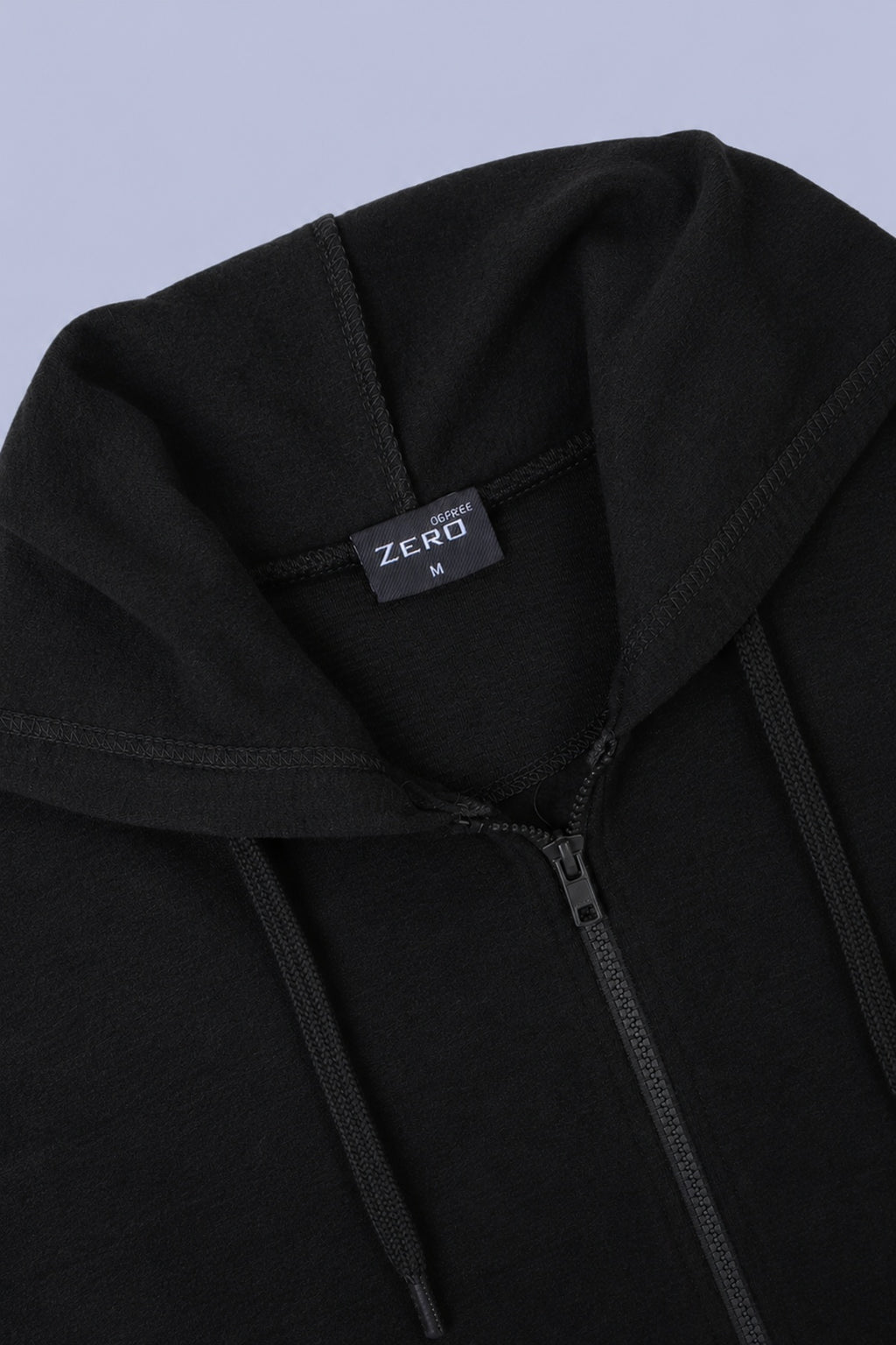 Pikmee Zero Degree Men's Zippered Hooded Sweatshirt - Black