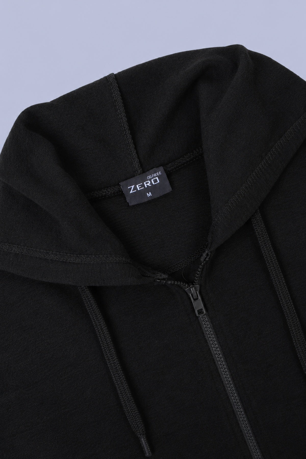 Pikmee Zero Degree Men's Zippered Hooded Sweatshirt - Black