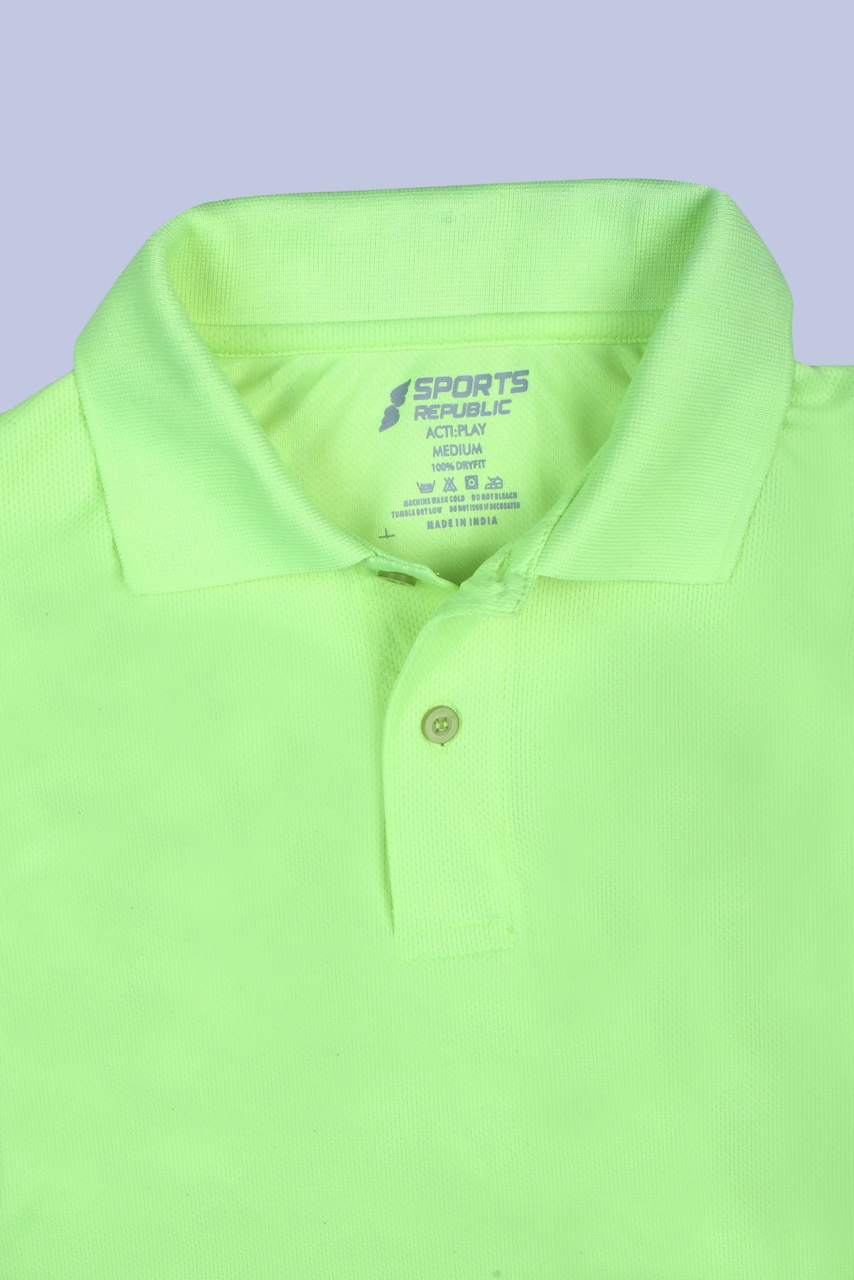 Sports Republic Acti-Play Dryfit Polo T-Shirt in Fluorescent Green - 5