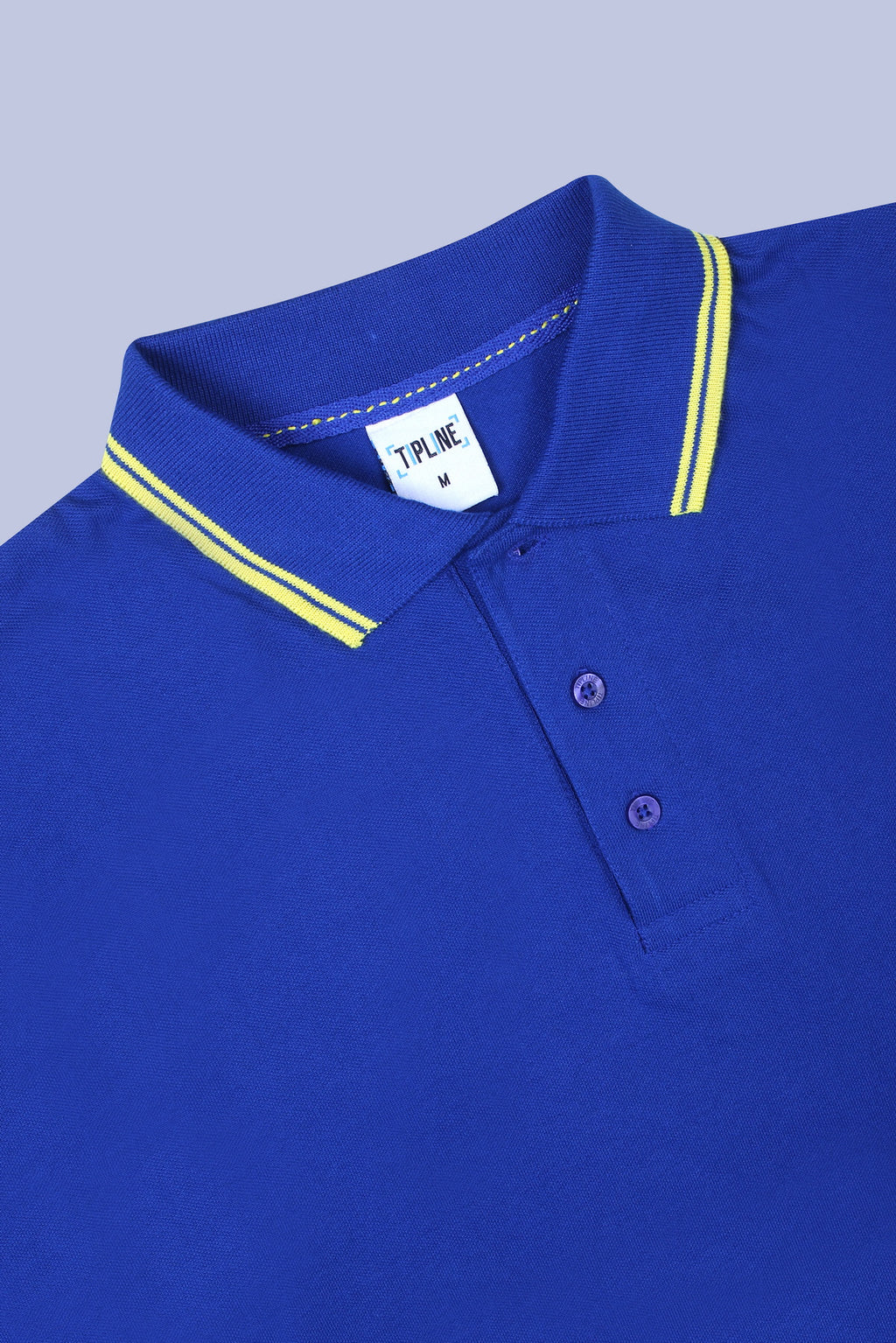 PIKMEE Tipline Polo T-Shirt in Royal Blue with Yellow Tipping - image 6