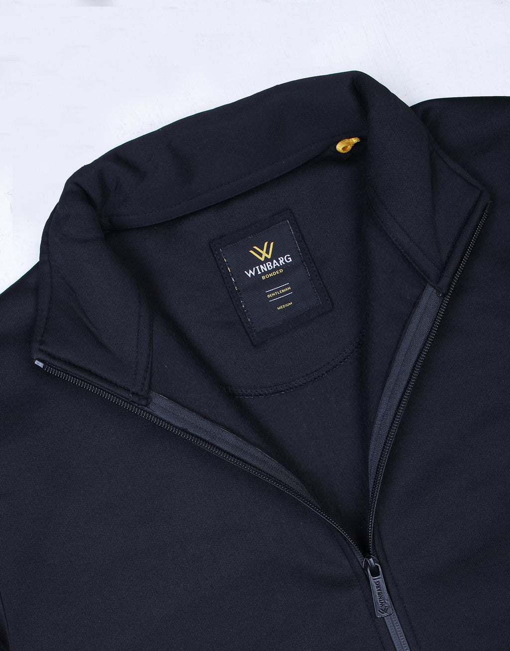 Winbarg Full Sleeve Bonded Fleece Men's Jacket - Black