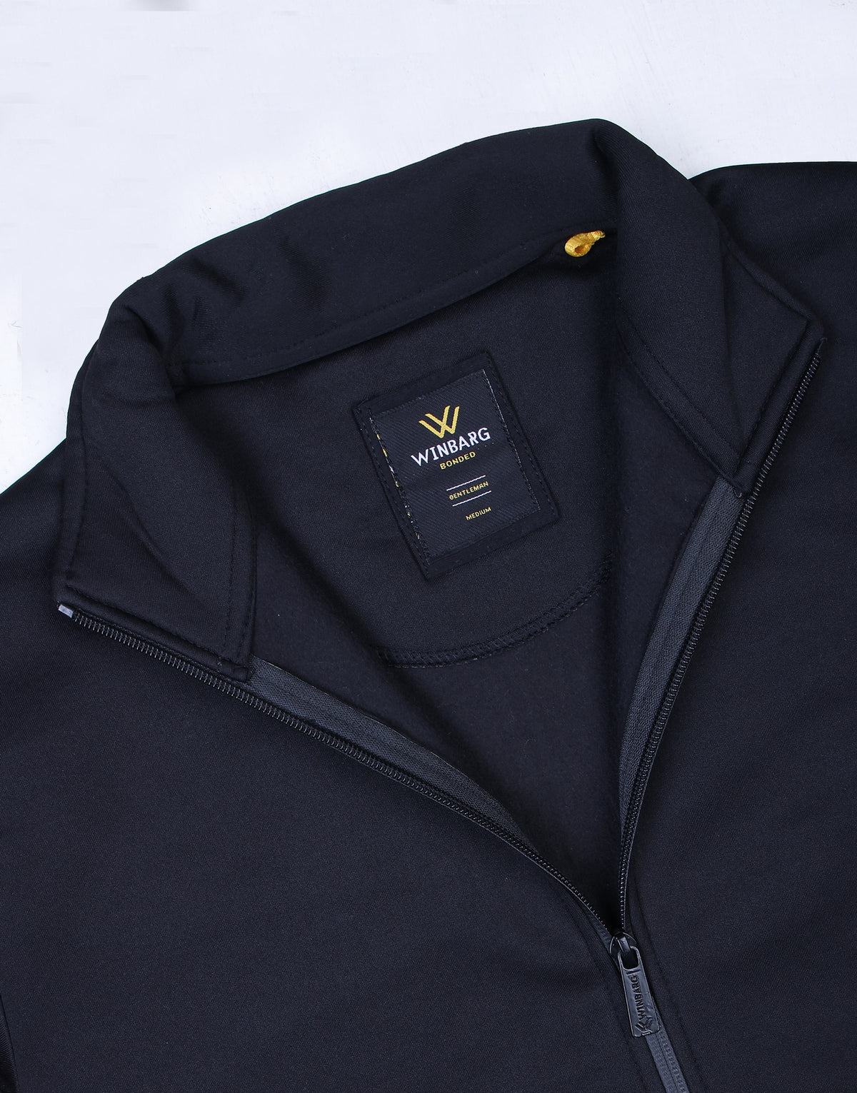 Winbarg Full Sleeve Bonded Fleece Men's Jacket - Black