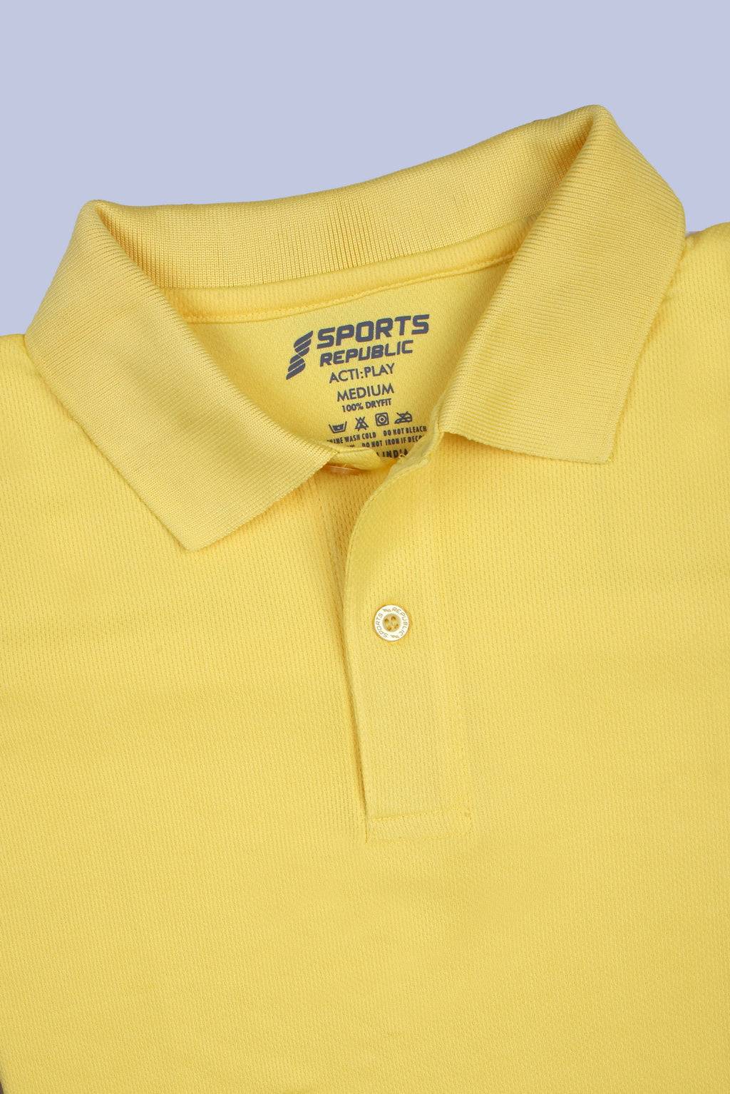 Sports Republic Acti-Play Dryfit Polo T-Shirt in Golden Yellow - 5