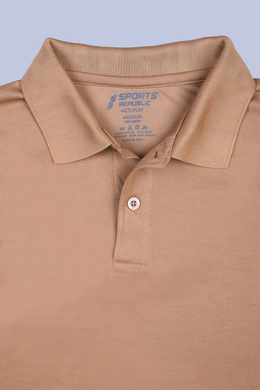 Sports Republic Acti-Play Dryfit Polo T-Shirt in Beige - 5