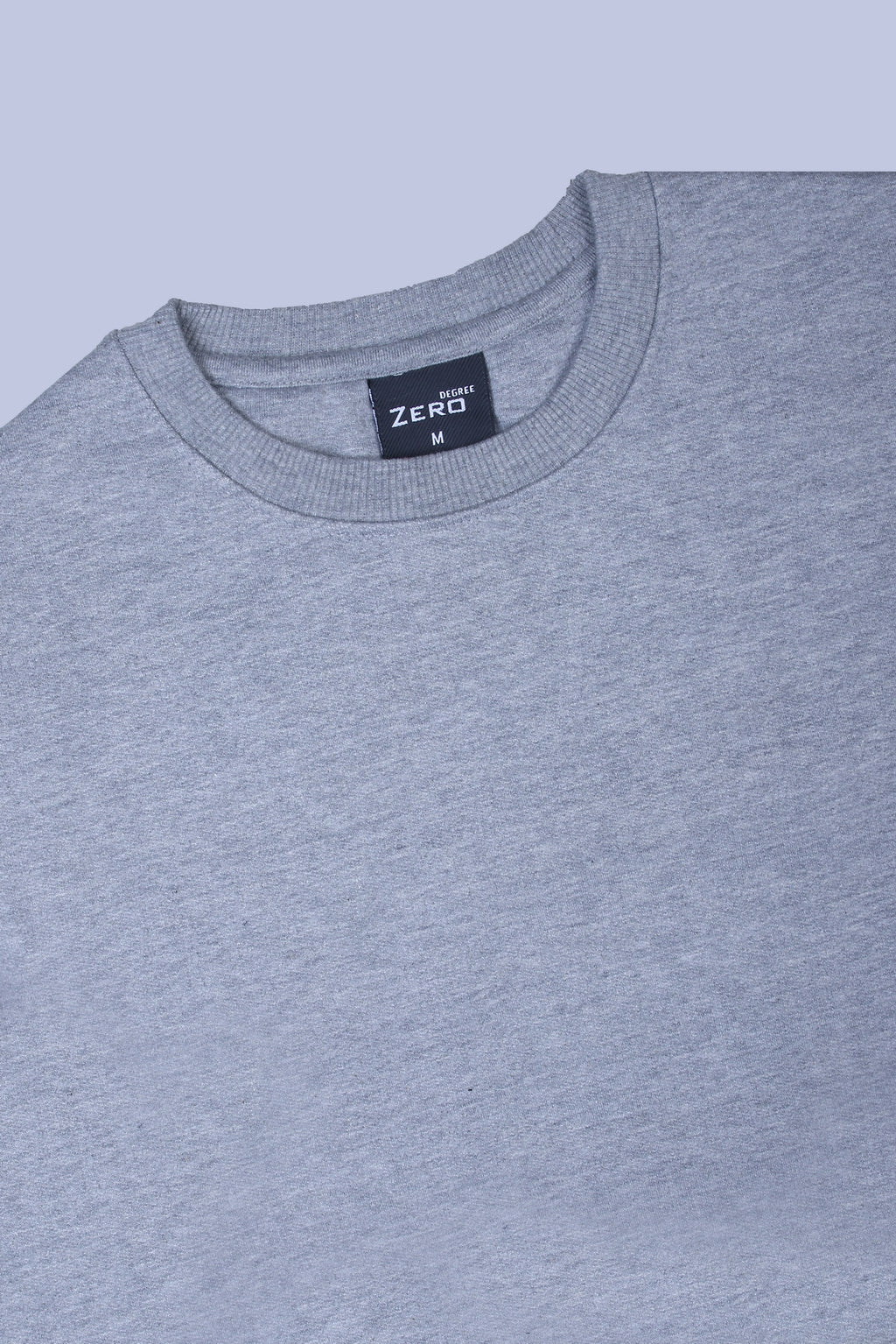 Pikmee Zero Degree Men's Crew Neck Cotton Fleece Sweatshirt - Grey Melange
