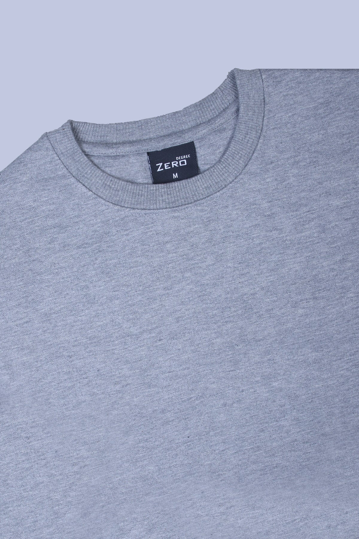 Pikmee Zero Degree Men's Crew Neck Cotton Fleece Sweatshirt - Grey Melange