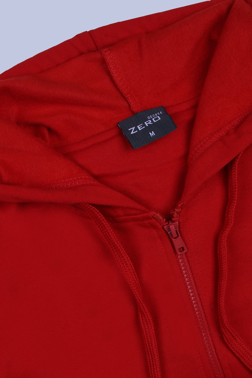 Pikmee Zero Degree Men's Zippered Hooded Sweatshirt - Red