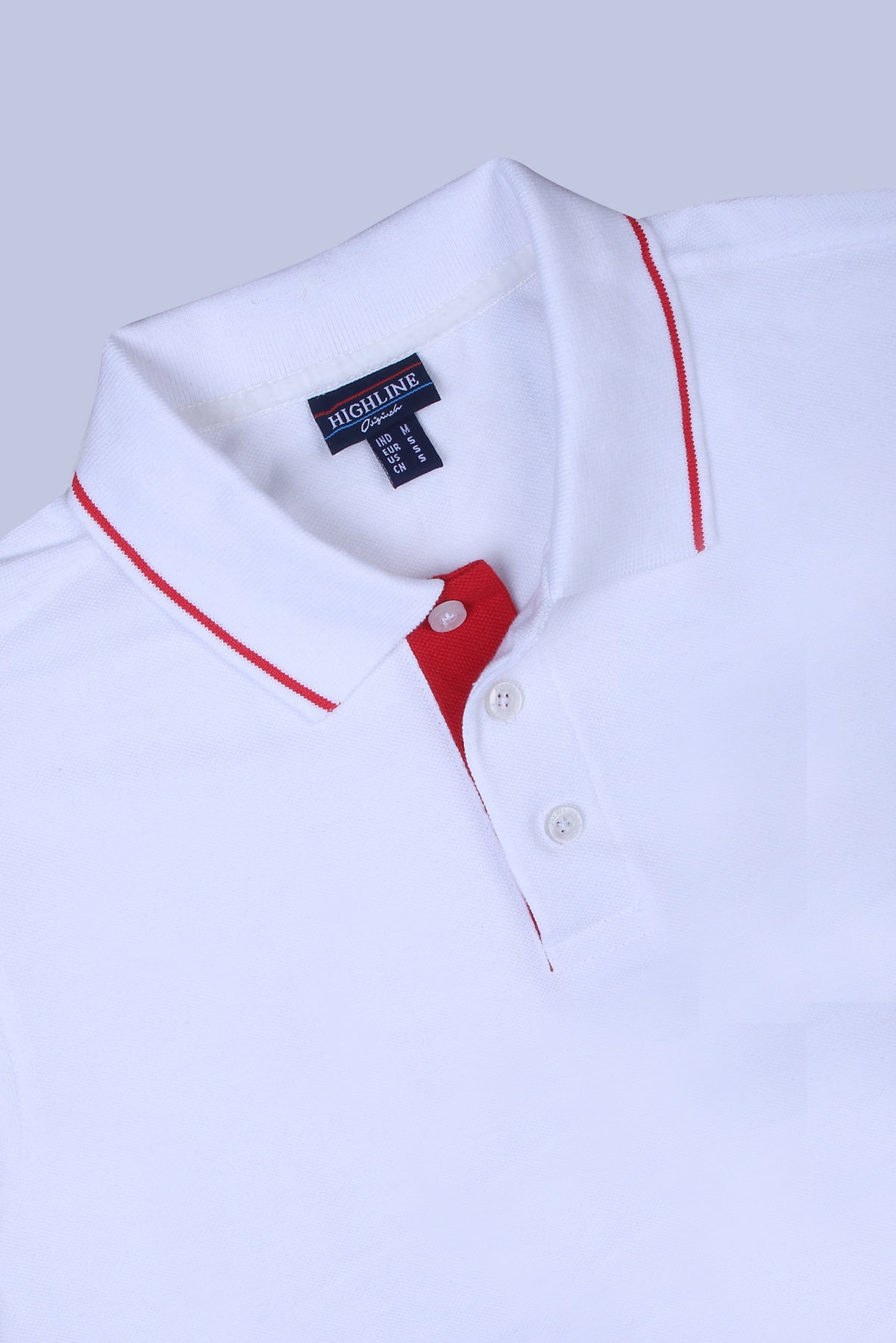 PIKMEE Highline Polo T-Shirt in White with Red - image 6